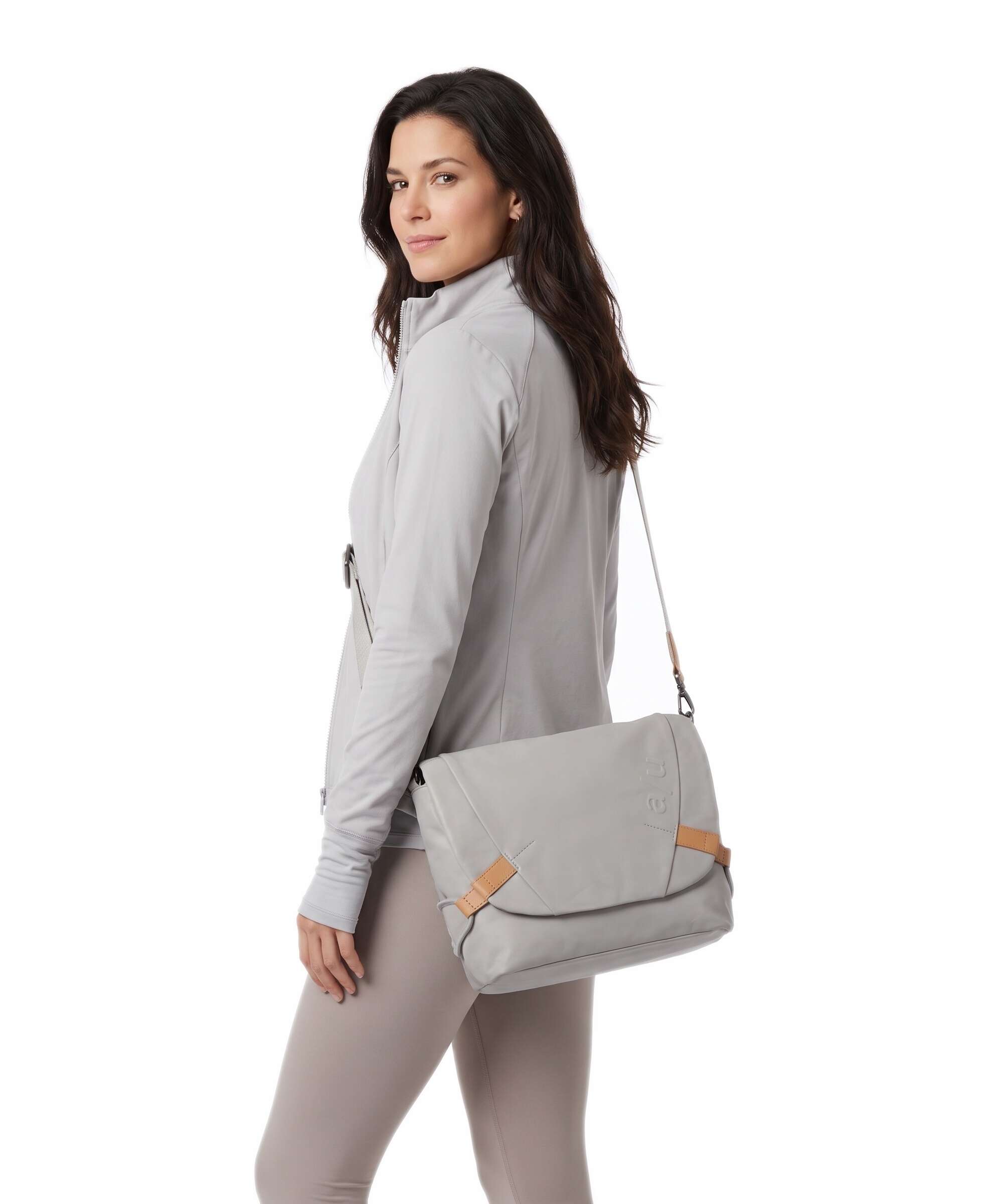 Aunts & Uncles Japan Sendai Messenger bag cotton circular grey