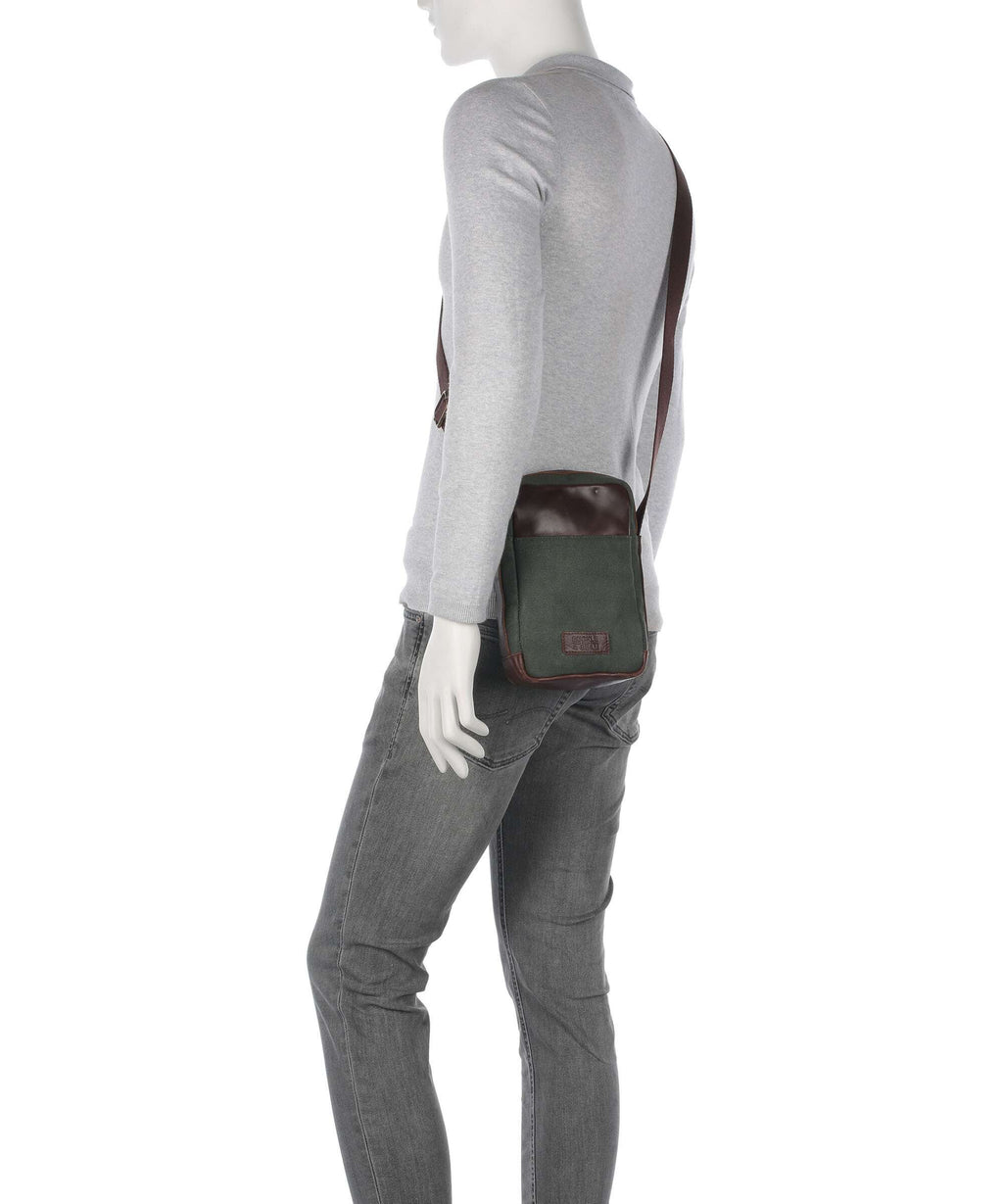 Buckle & Seam Runner Crossbody bag green