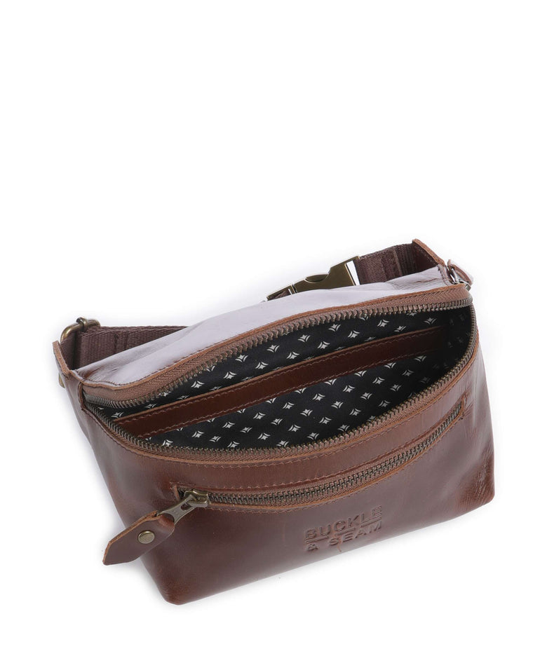 Buckle & Seam Crazy Horse Dash Fanny pack brown