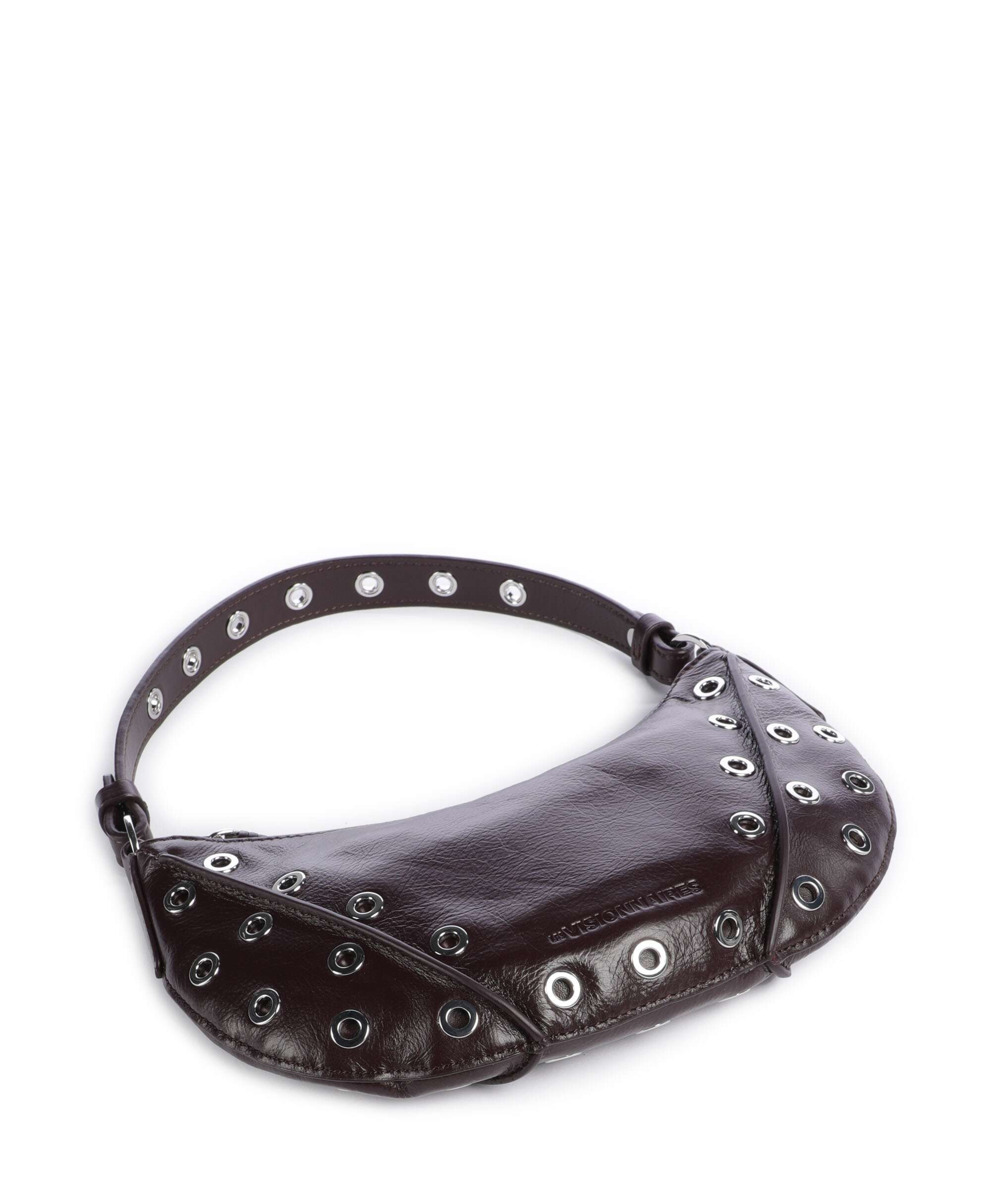 Les Visionnaires Enya Rivet Glossy Mini Shoulder bag grained