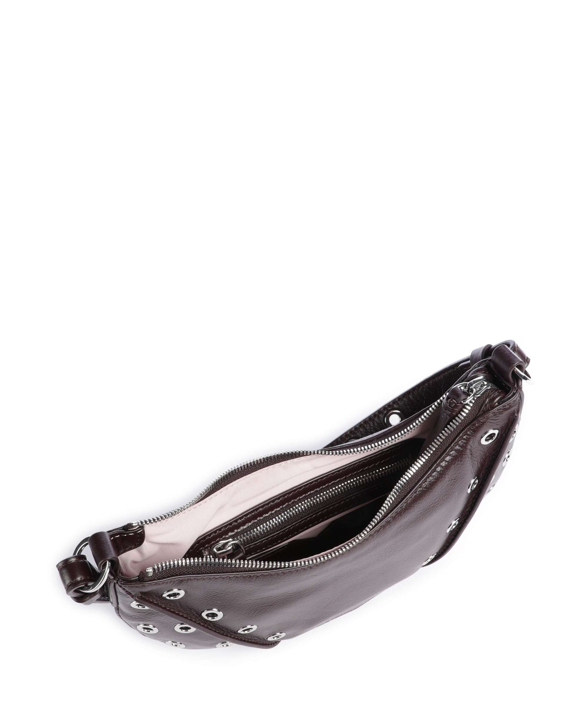 Les Visionnaires Enya Rivet Glossy Mini Shoulder bag grained