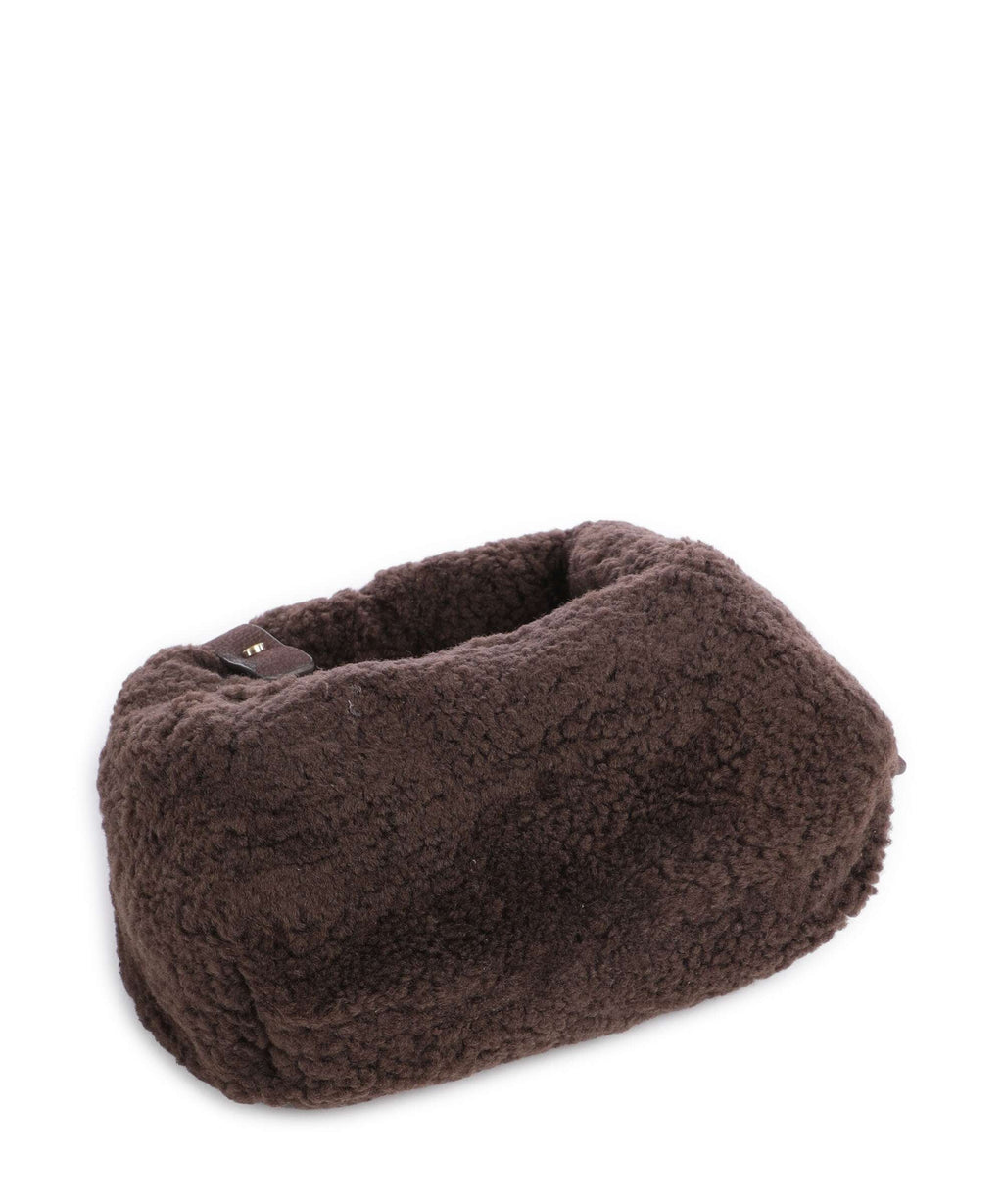 Les Visionnaires Greta Teddy Micro Crossbody bag pecan