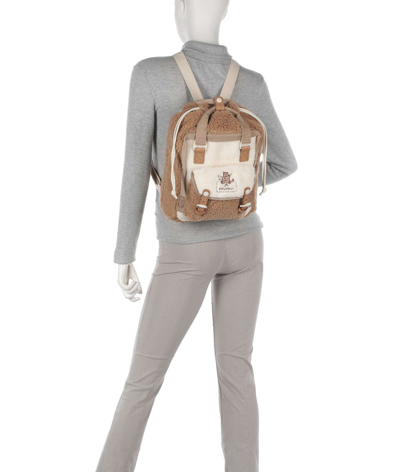Doughnut Fairies & Friends Macaroon Mini Backpack faux fur cream/hazelnut
