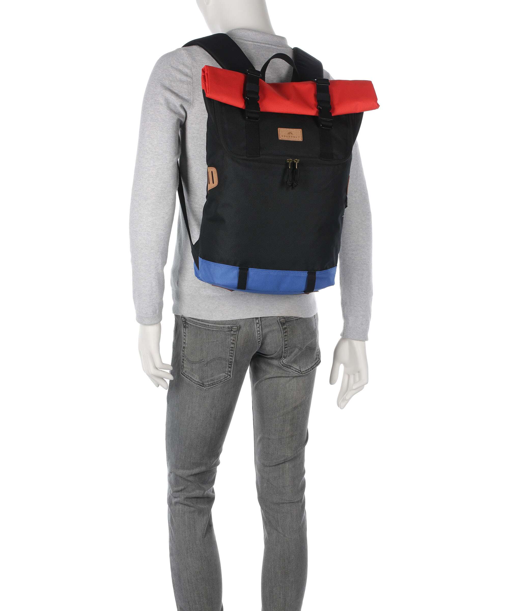 Doughnut Reborn Christopher Rolltop backpack black/grapefruit