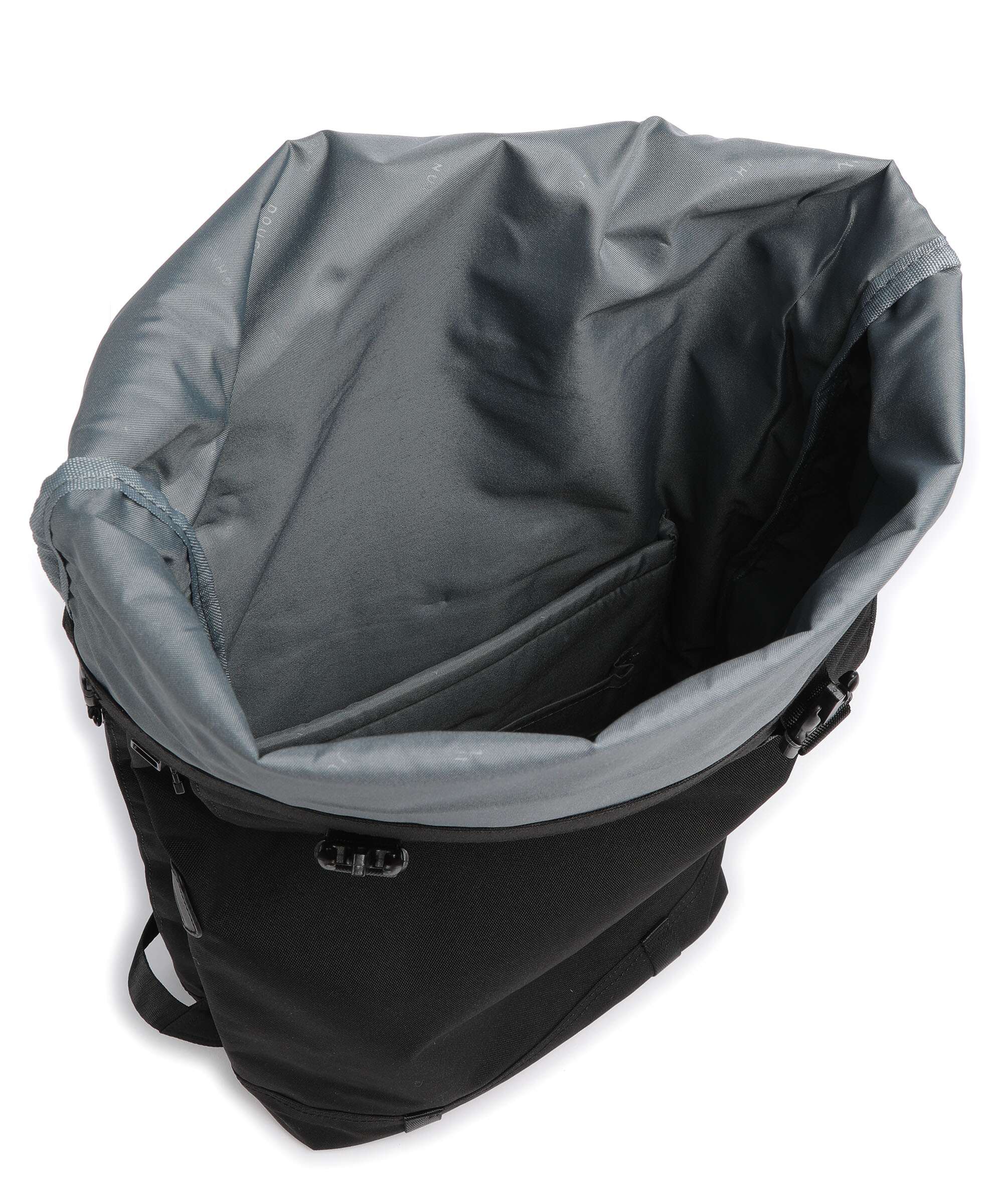Doughnut Glossy Blocking Christopher Rolltop backpack black