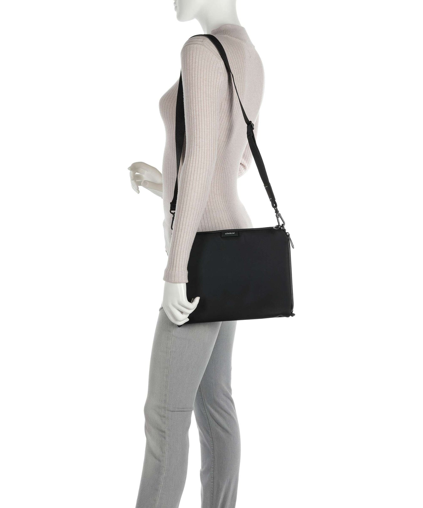 Côte&Ciel Sleek Nylon Inn M Briefcase black