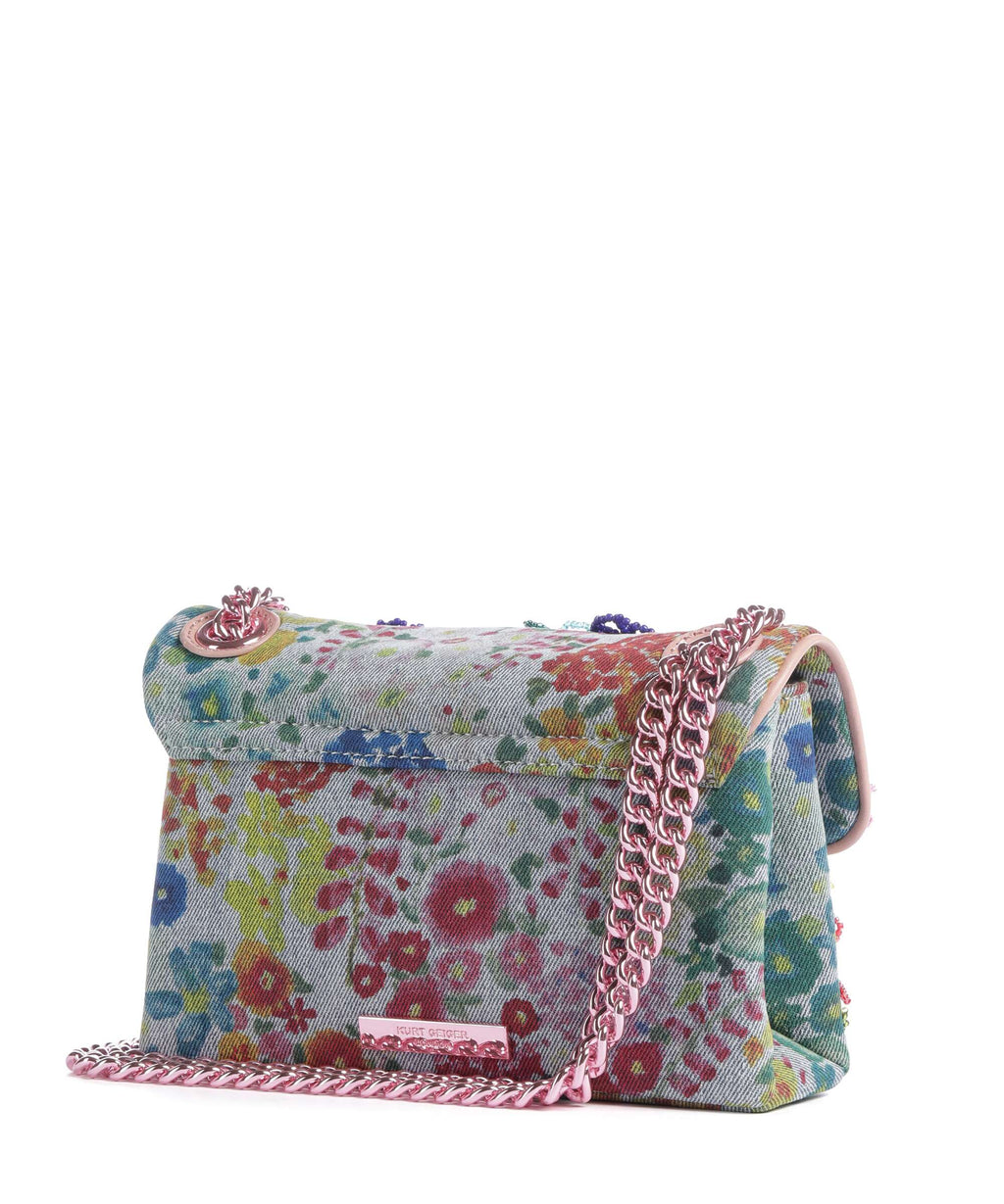 Kurt Geiger Kensington Mini Flower Shoulder bag blue