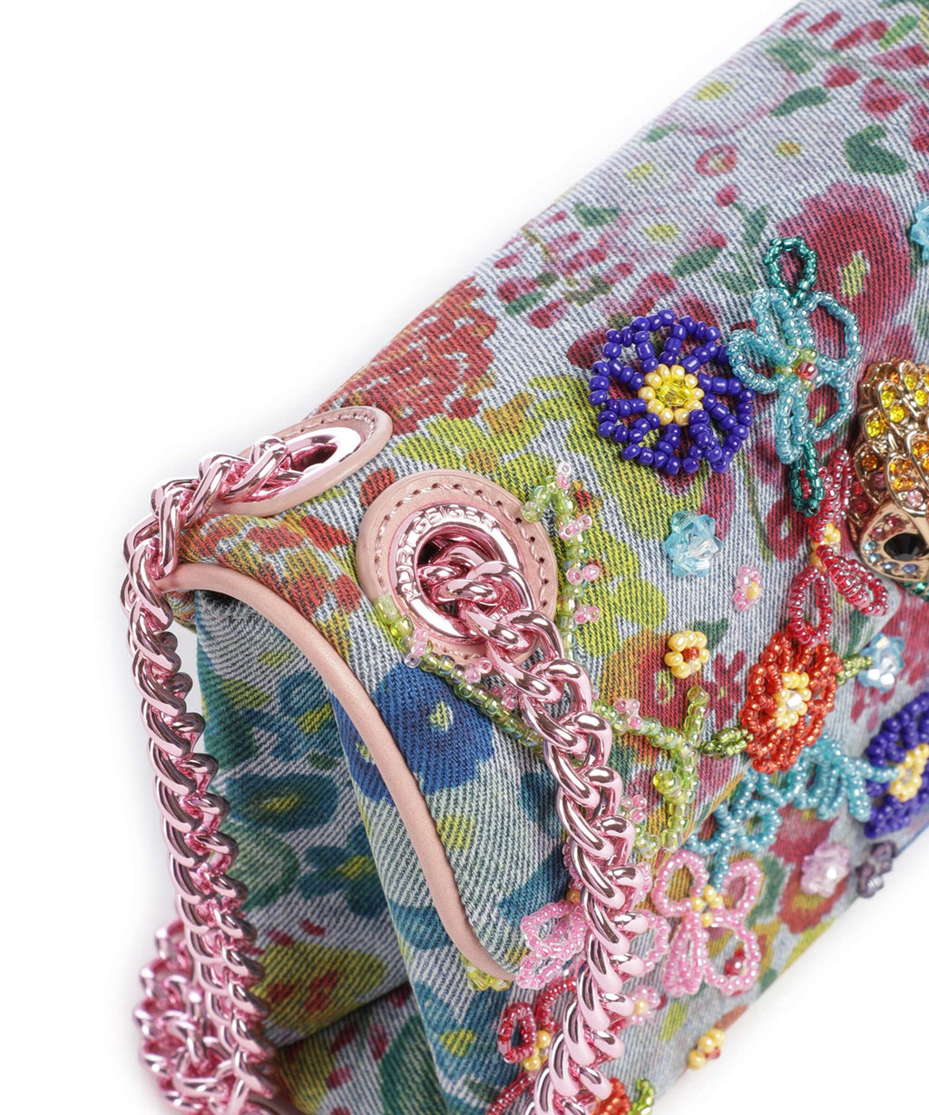 Kurt Geiger Kensington Mini Flower Shoulder bag blue