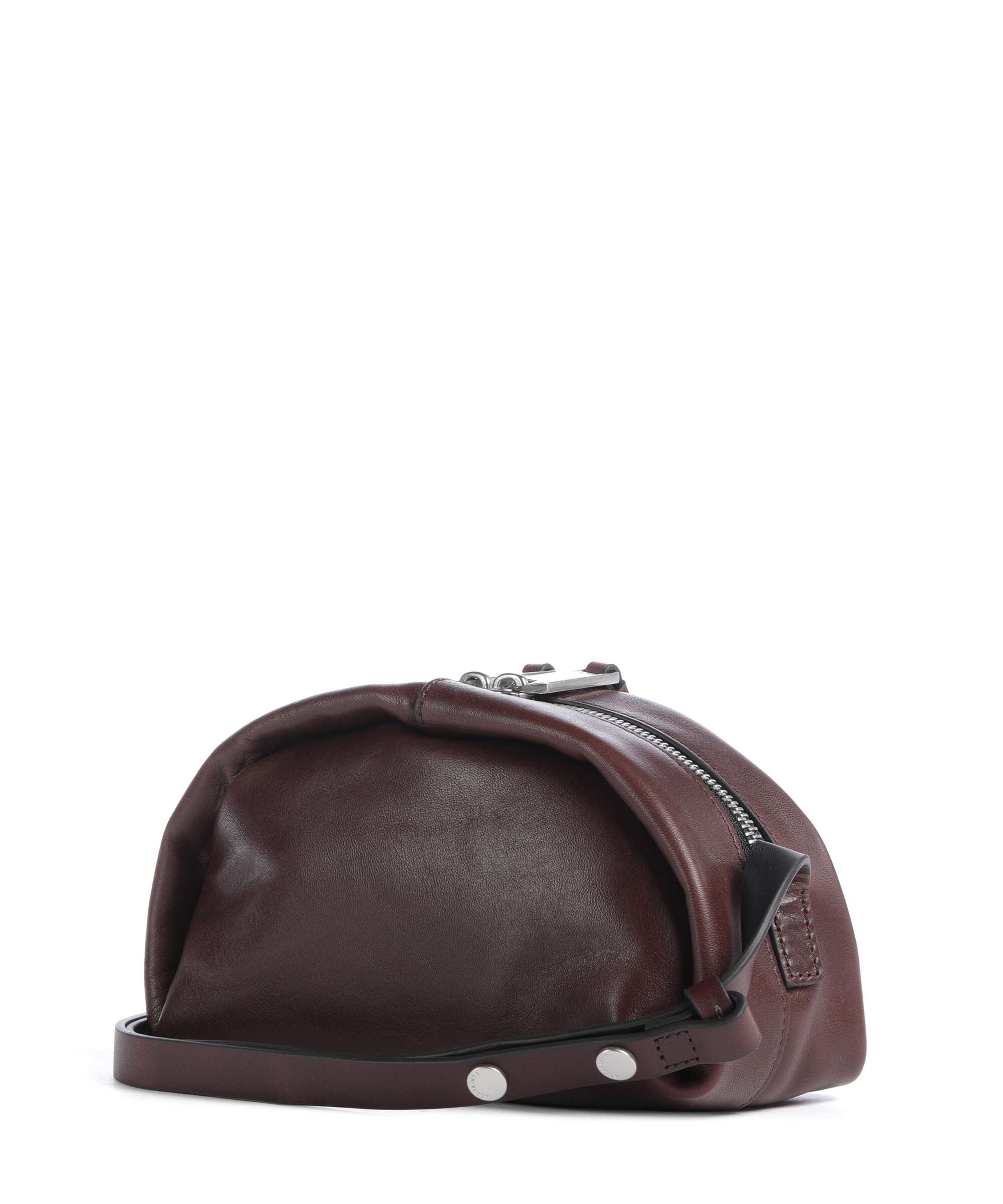 AllSaints Rosalie Arc Crossbody bag burgundy red