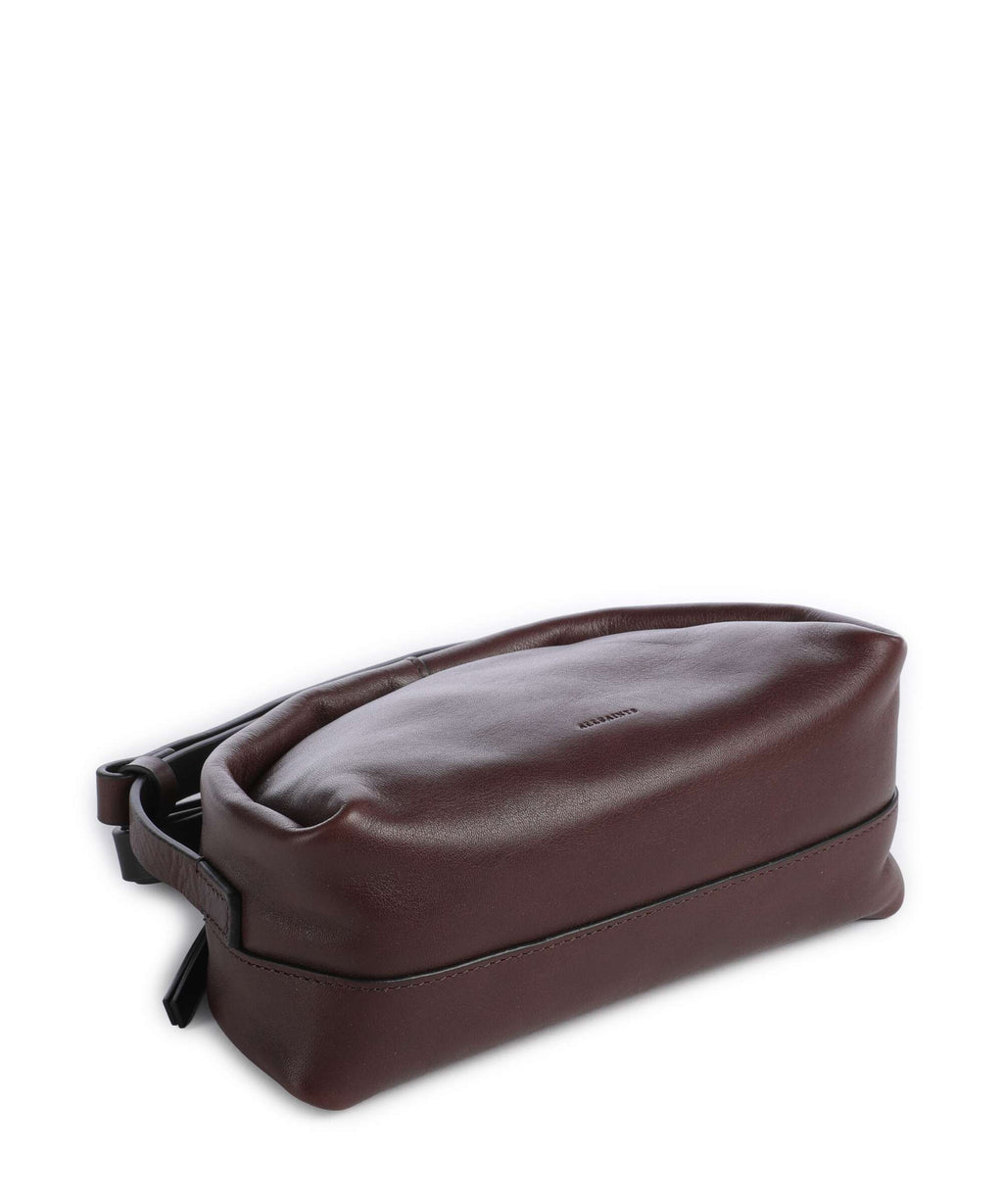 AllSaints Rosalie Arc Crossbody bag burgundy red