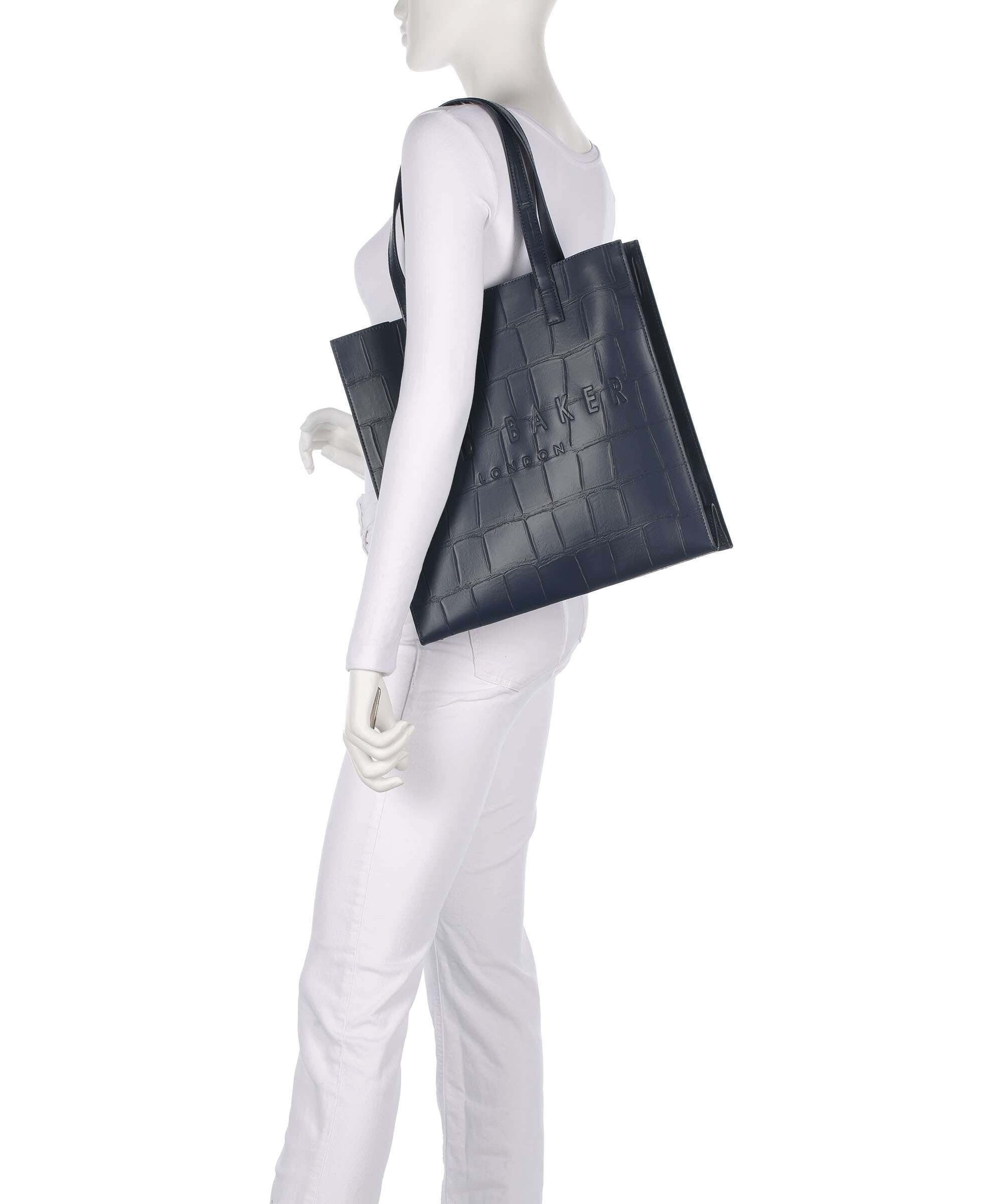 Ted Baker Croccon Tote bag imitation leather navy - 281631-NAVY-TB
