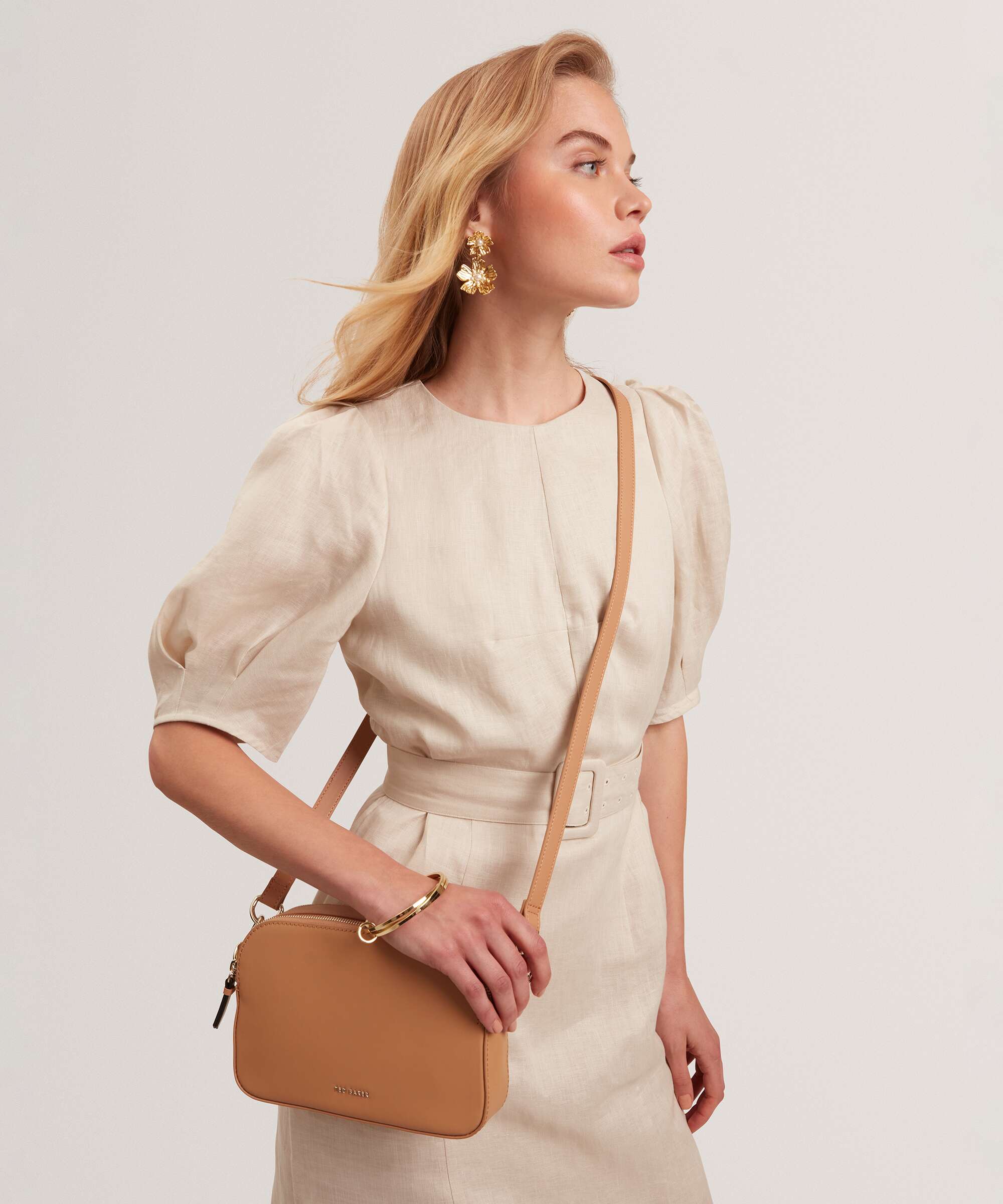 Ted Baker Darcelo Crossbody bag fine grain cow leather taupe