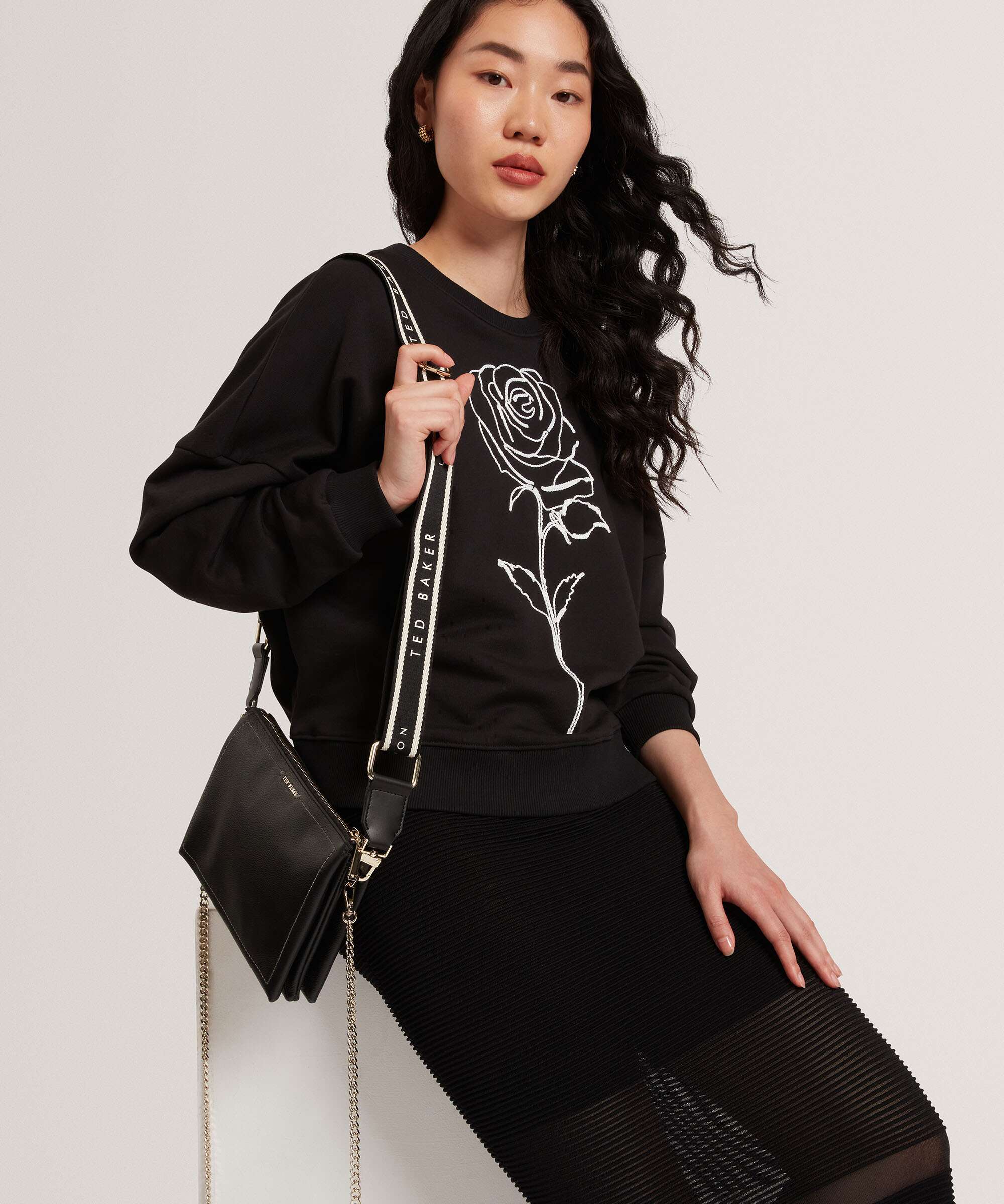 Ted Baker Larinda Crossbody bag grained cow leather black - 281388