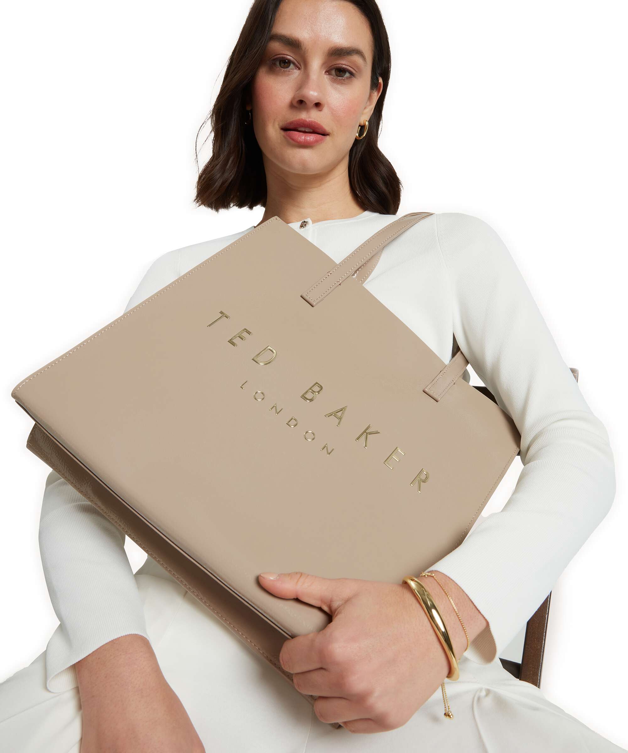 Ted Baker Crinkon Tote bag polyurethane stone - 283875-STONE-TB