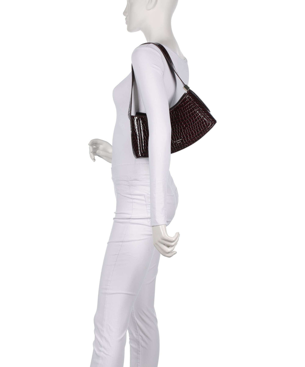 Dune London Dependent Shoulder bag burgundy croc