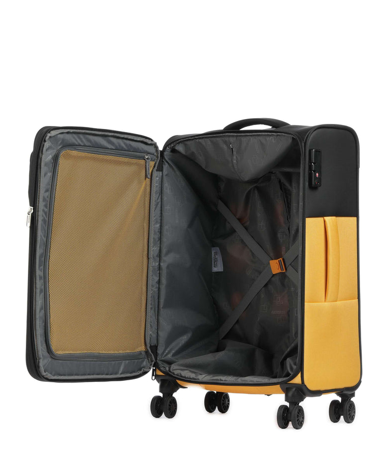 American Tourister Daring Dash M Spinner (4 wheels) black/yellow