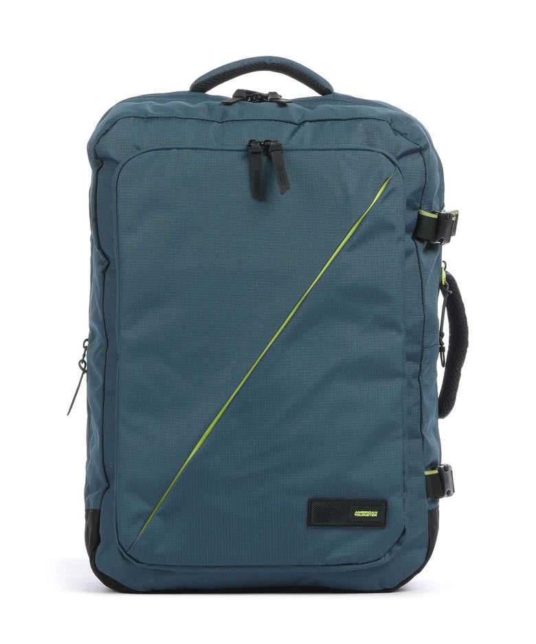 american travel backpack American Tourister Take2Cabin L Travel backpack 17″ recycled polyester harbor blue