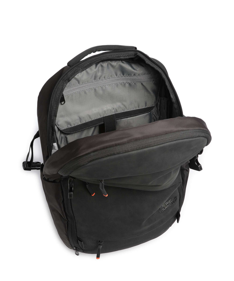 american tourister unisex black laptop backpack American Tourister Pacepro Laptop backpack 17″ polyurethane, polyester flash black