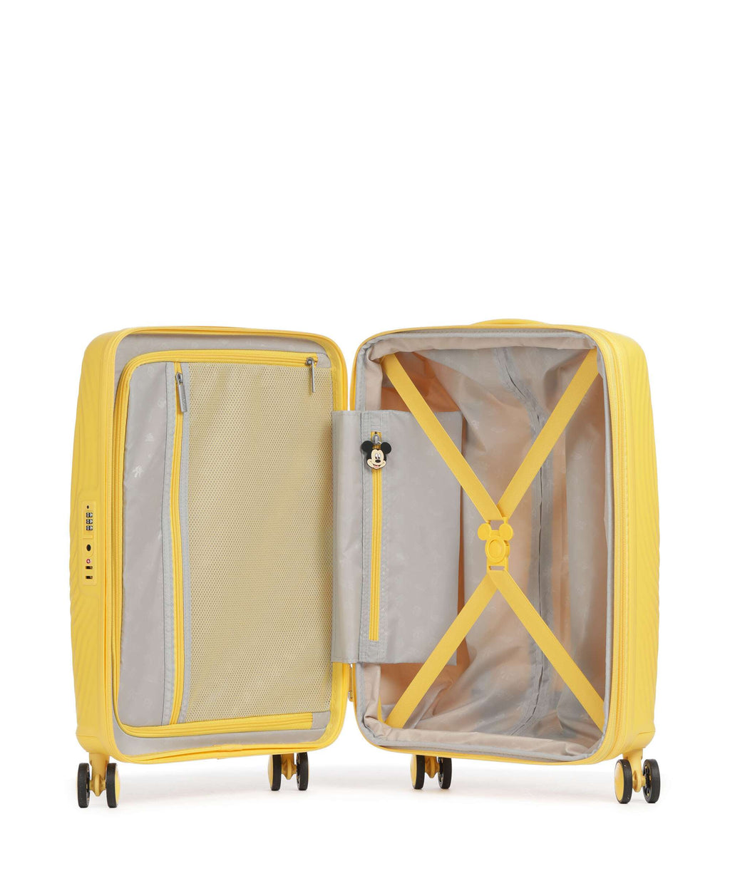 American Tourister Mickey Magic Spinner (4 wheels) mickey flower yellow