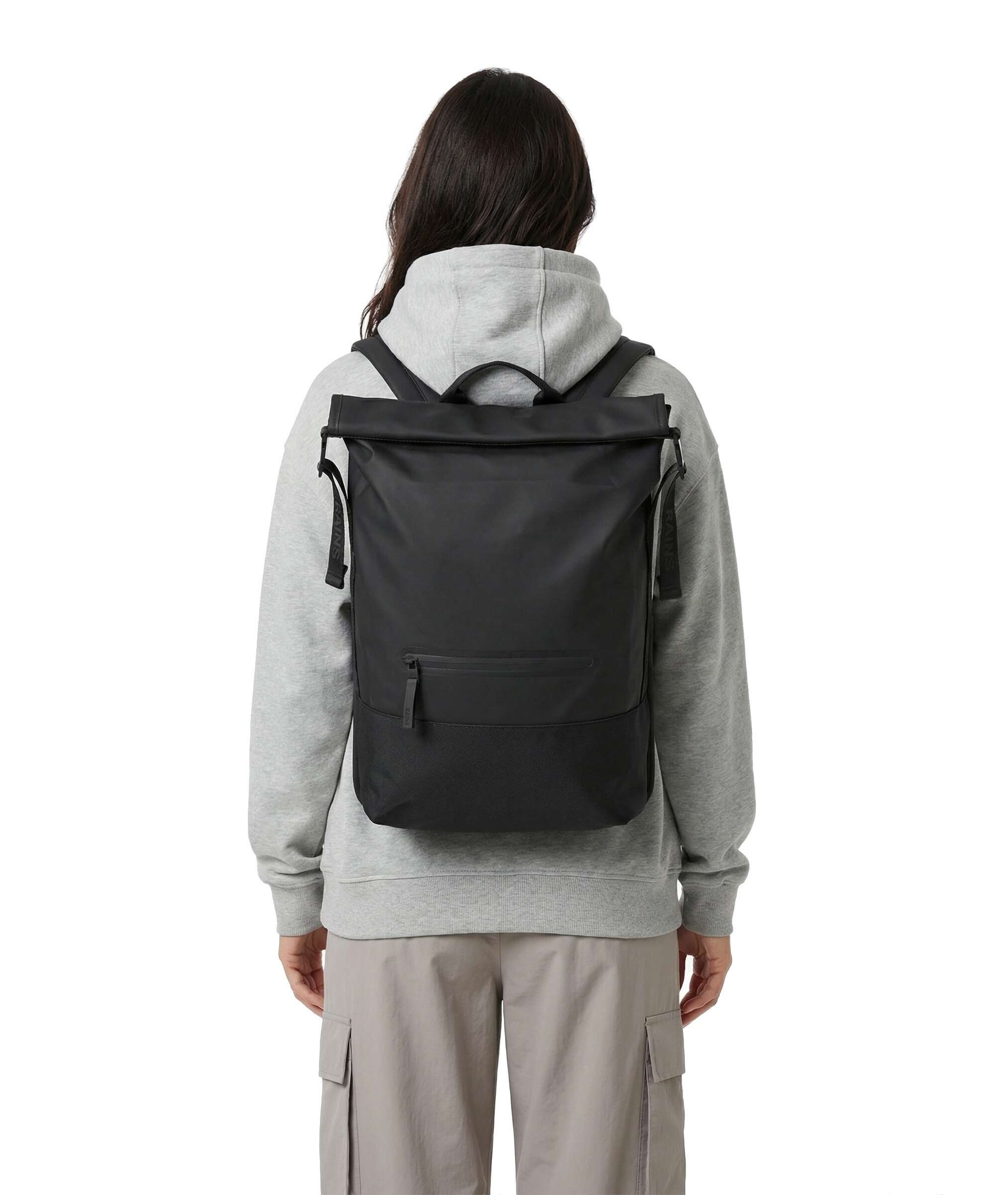 Rains Trail Rolltop backpack 13″ polyurethane, polyester black