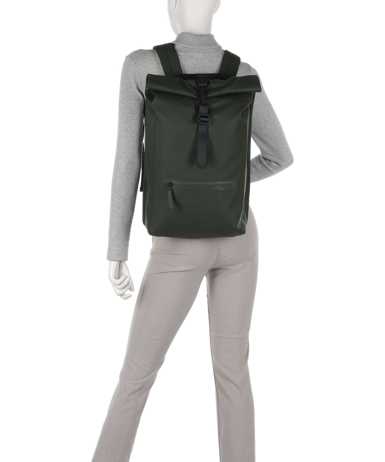Rains Rolltop backpack green