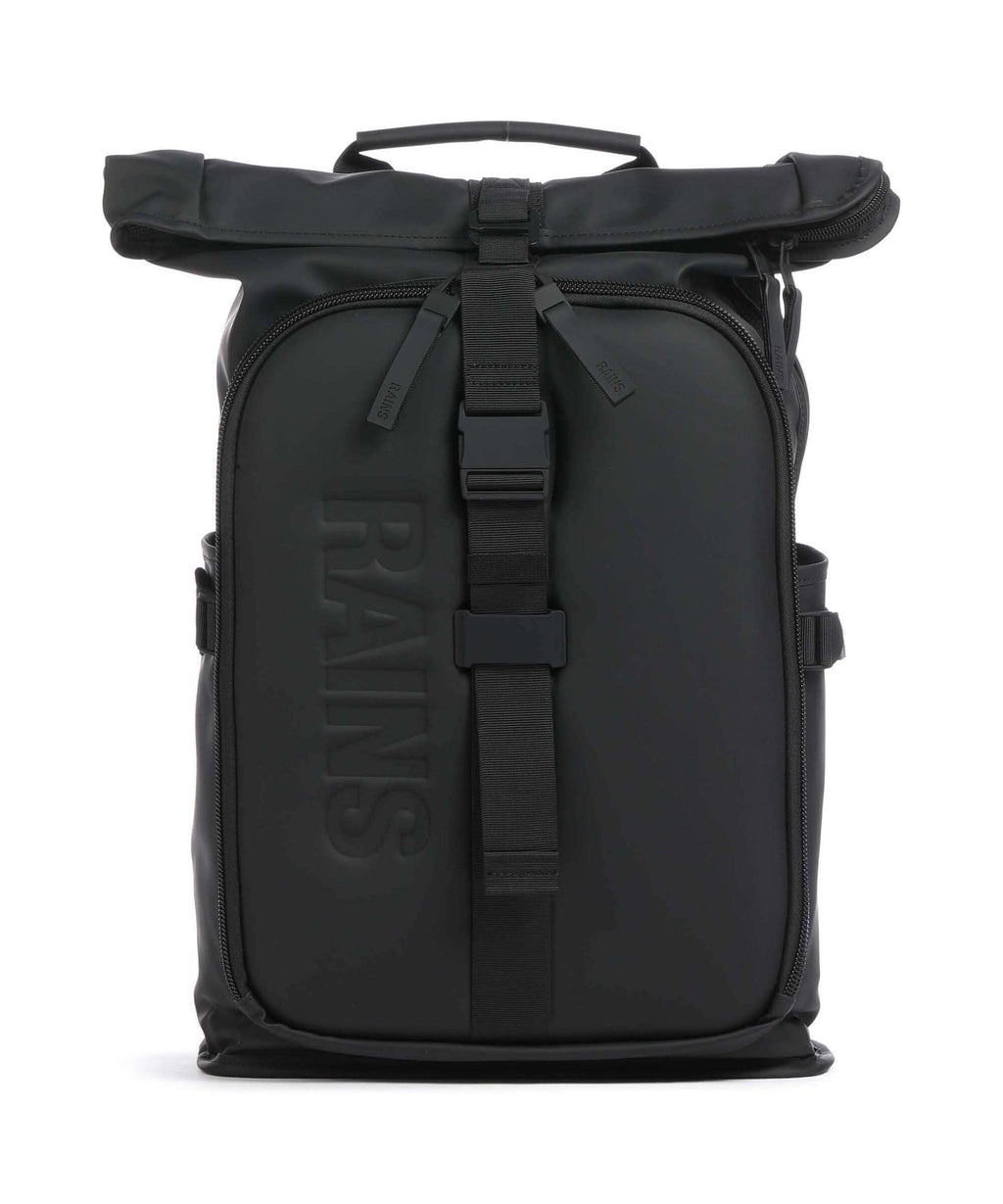 Rains Texel Moulded Rolltop backpack 17″ polyester, polyurethane black