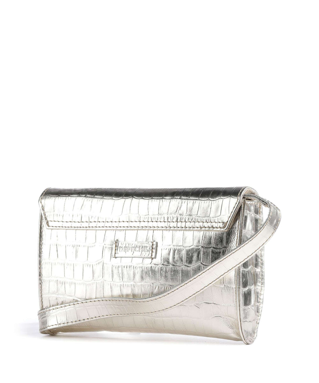 Depeche Croco Glam Crossbody bag champagne