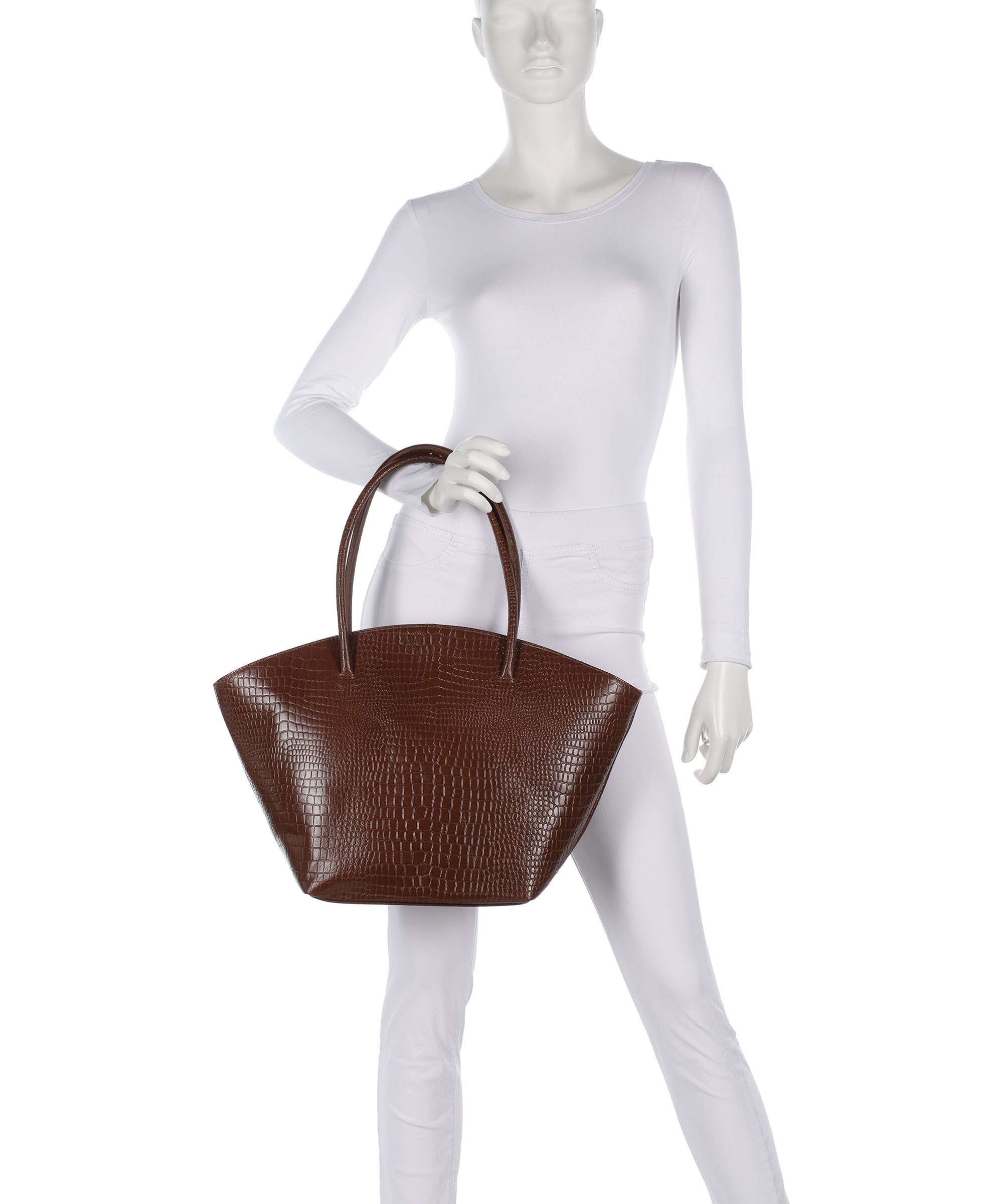 Depeche Fashion Favourites Tote bag cognac croco