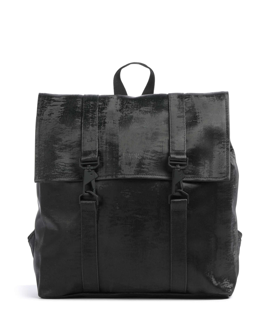 rains messenger backpack in black Trail MSN Bag W3 The backpack also includes a laptop compartment suitable for 13 Rains Book Daypack - Black