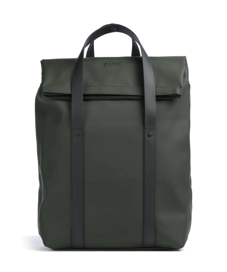 Rains 2 Way Backpack bag 16″ polyester, polyurethane green