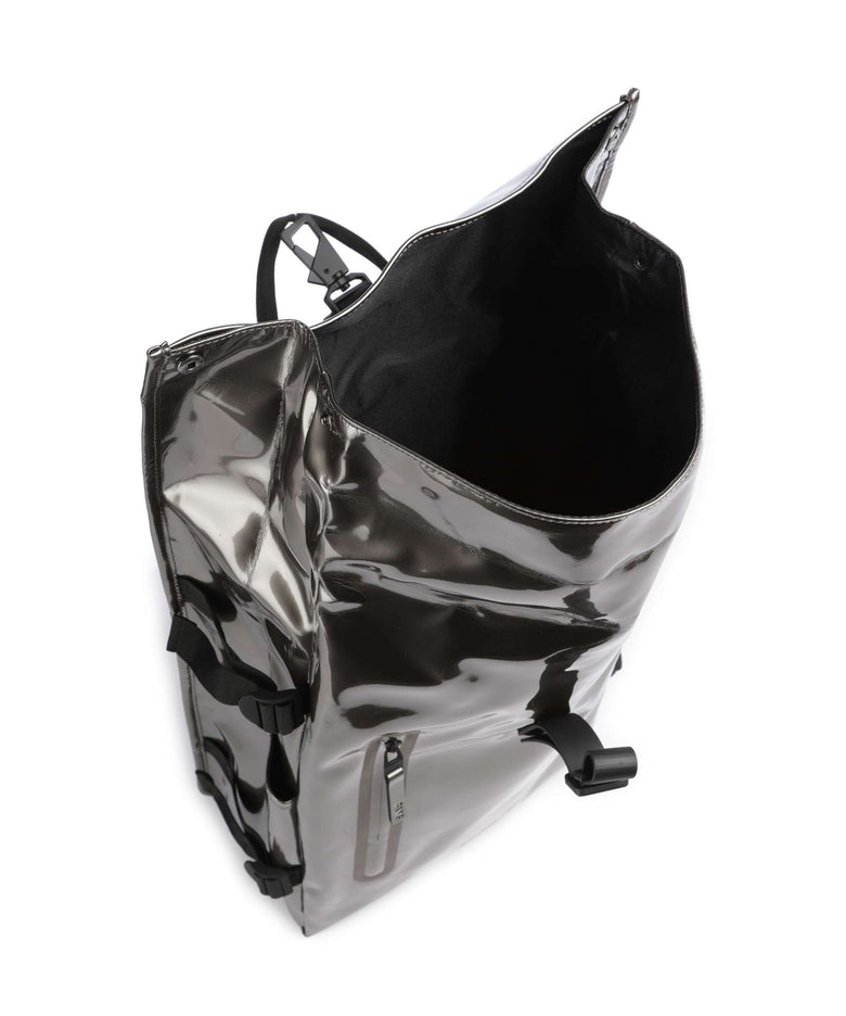rains metallic backpack Rains Large Rolltop backpack 16″ polyester, polyurethane raven