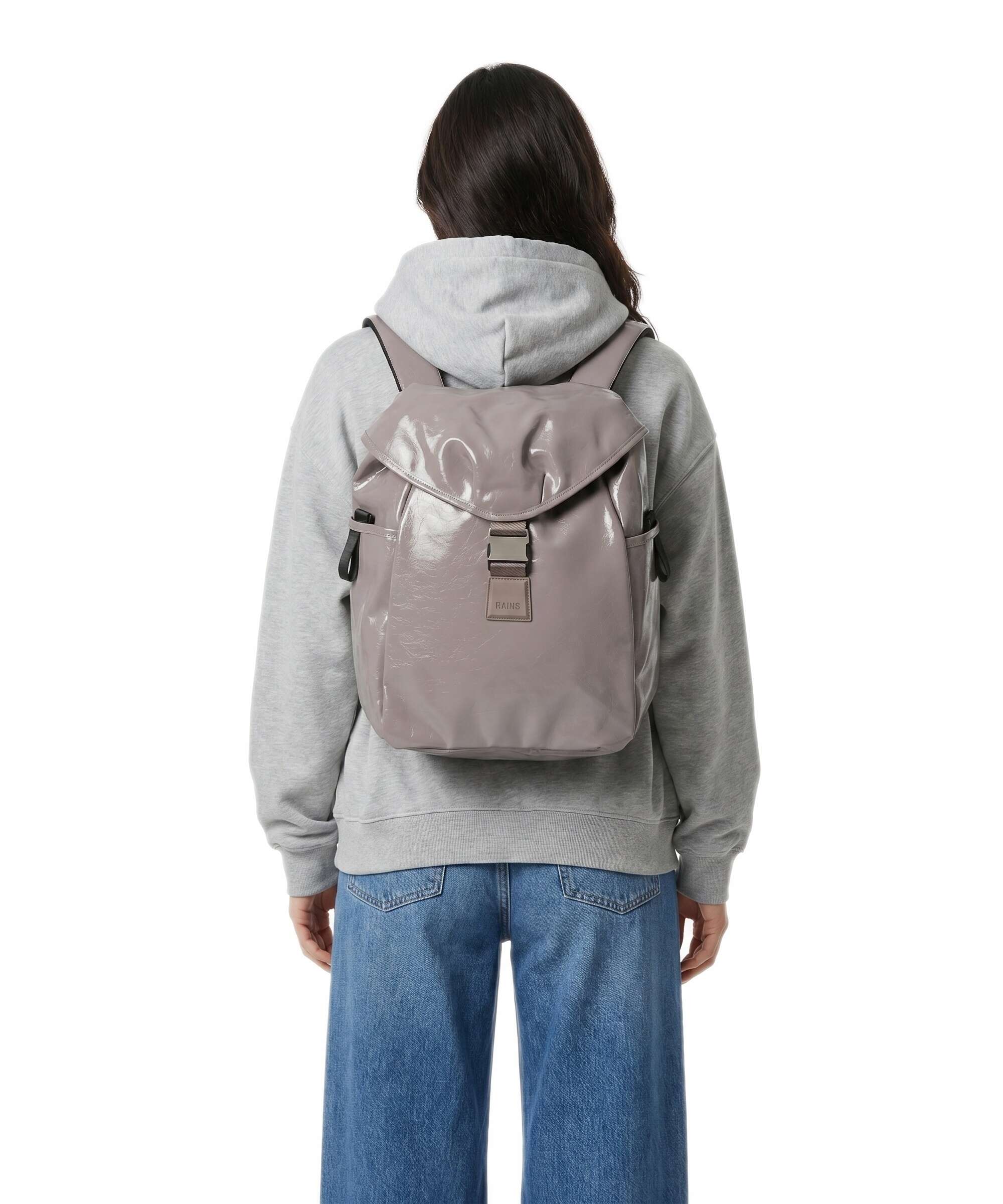 Rains Valera Backpack bag 13″ polyurethane, polyester cinder glaze