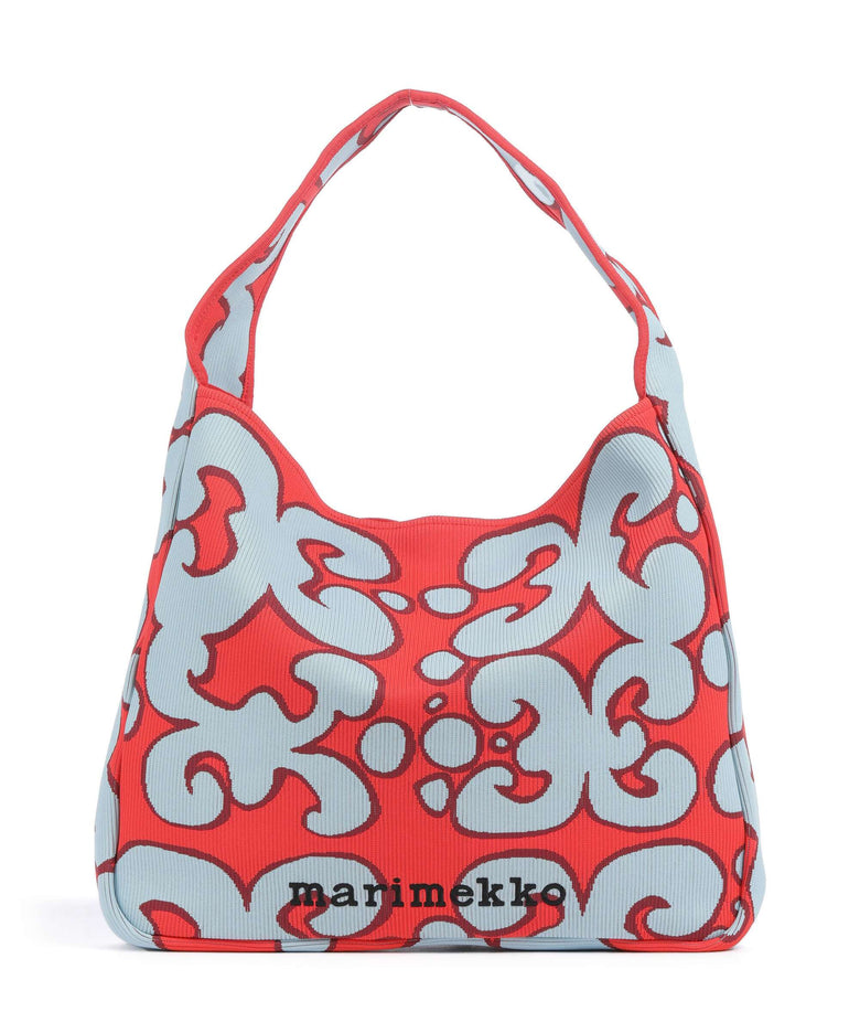 Marimekko Knitted Keidas Hobo bag light blue/red