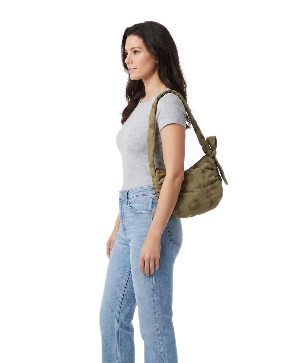 Marimekko Utu M Unikko Shoulder bag olive green/khaki green
