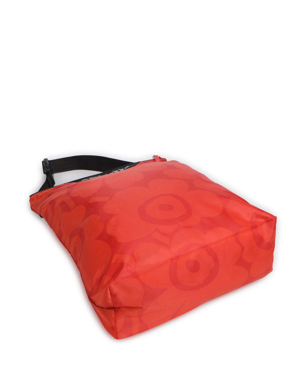 Marimekko Neat Unikko M Hobo bag red