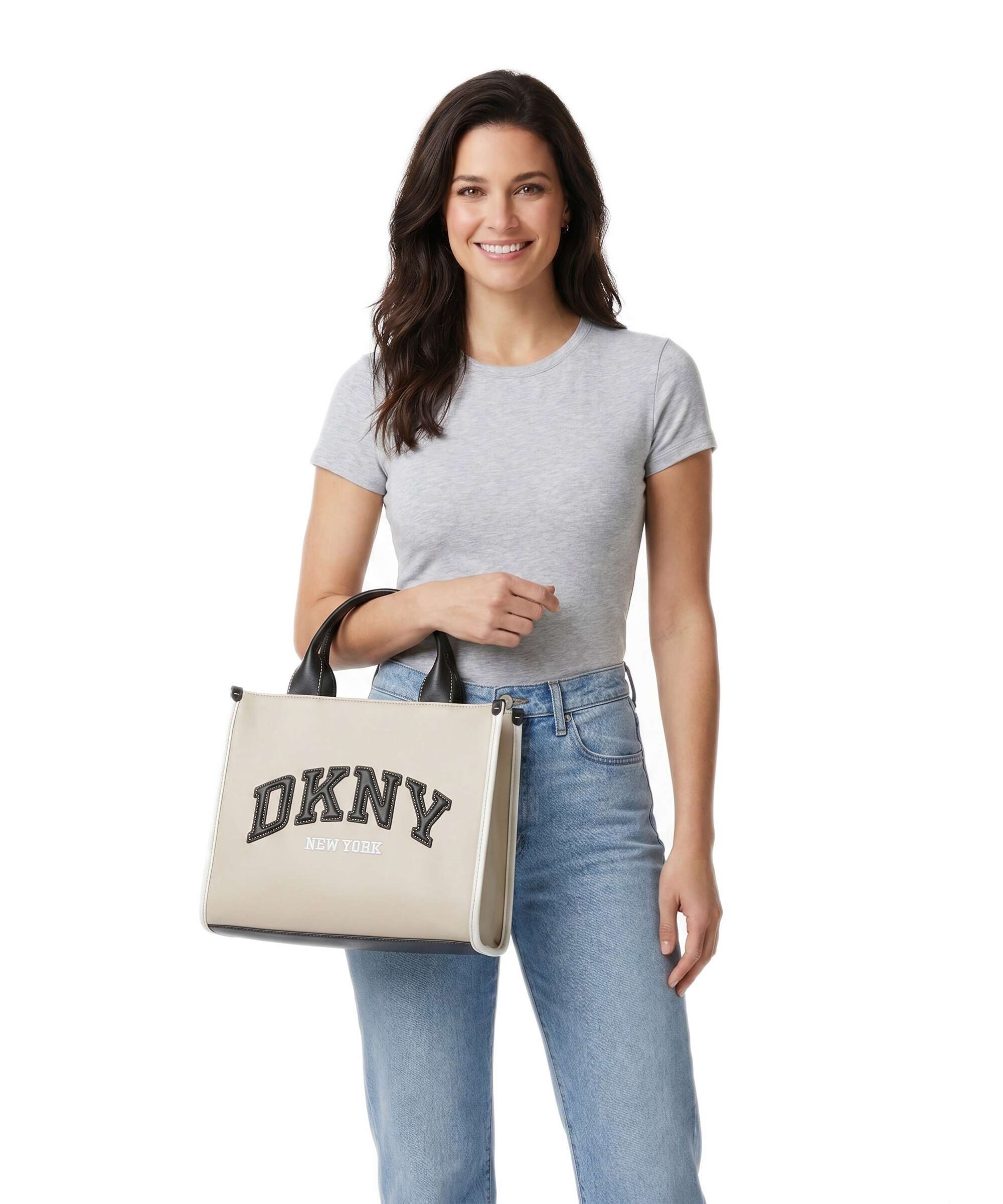DKNY Hadlee Medium Handbag imitation leather light taupe