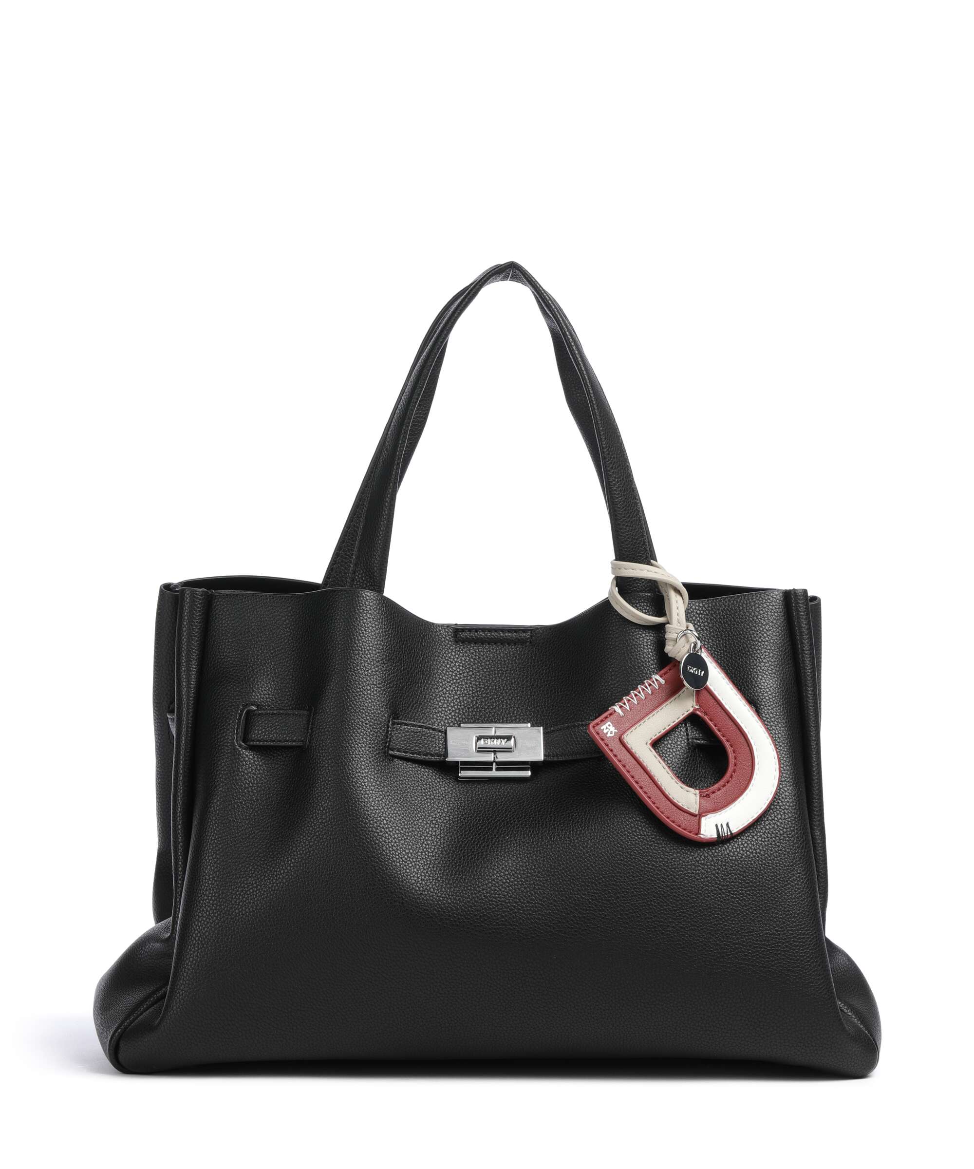 DKNY Leather handbag Archive y2k グランジ DKNY Bryar Large Handbag imitation leather black/silver - R62DAK43