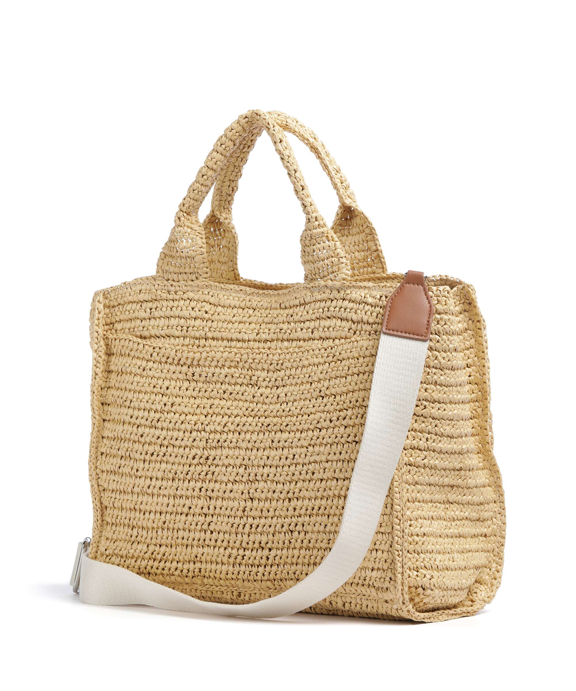 DKNY Hadlee Medium Handbag polypropylene natural/saddle - R61AYR57