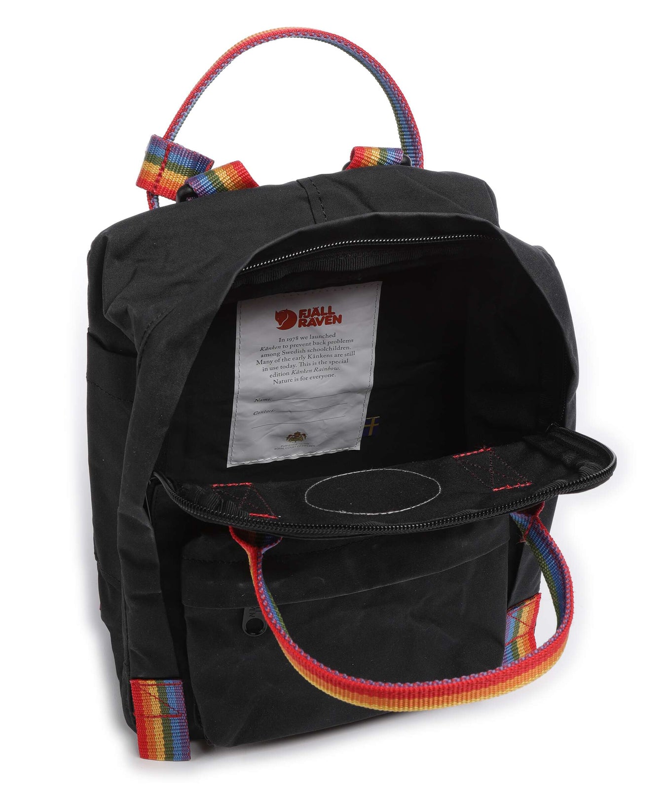Fjällräven Kånken Rainbow Mini Backpack schwarz