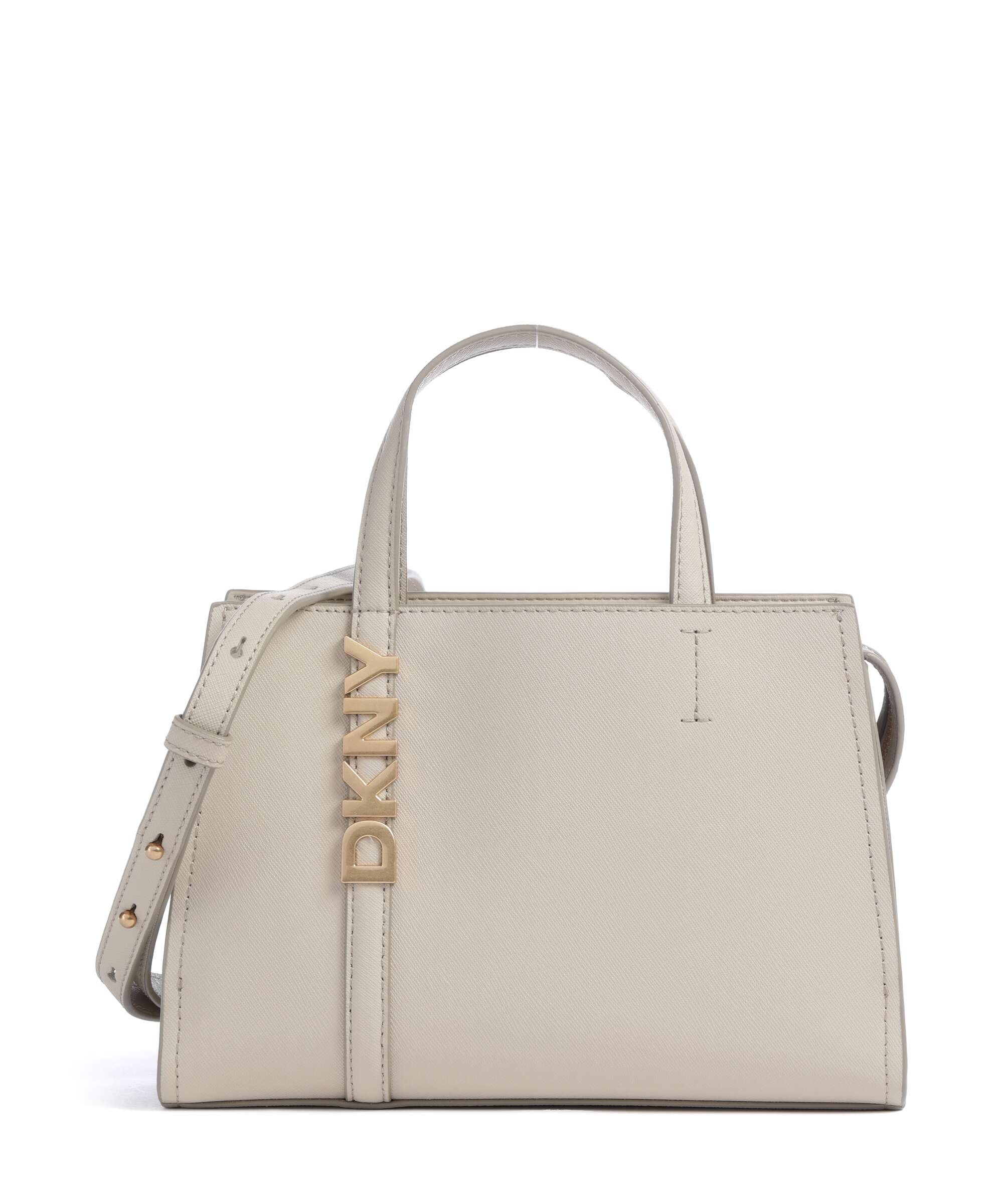 DKNY Avril Handbag fine grain cow leather light taupe - R43EYG56