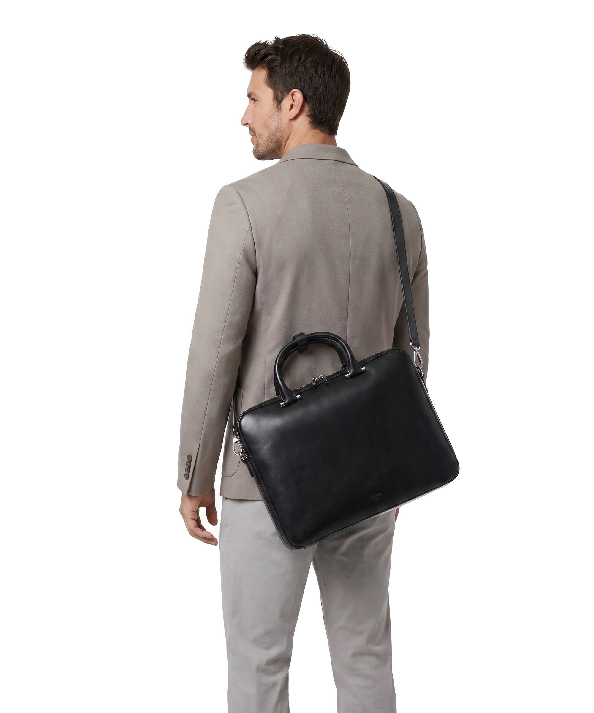 Tiger of Sweden Valise L Briefcase 14″ fine grain cow leather