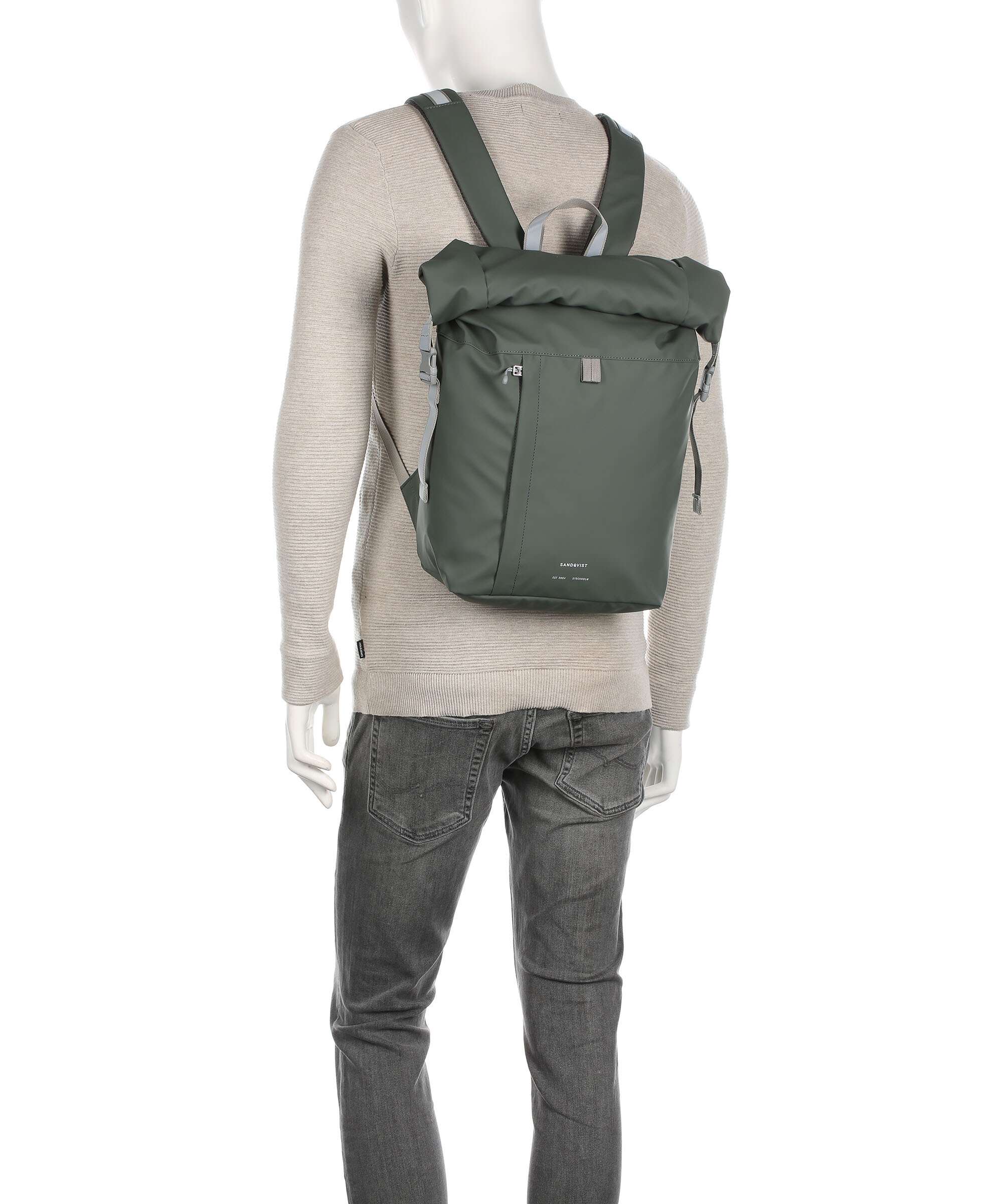 Sandqvist Stream Konrad Rolltop backpack orange