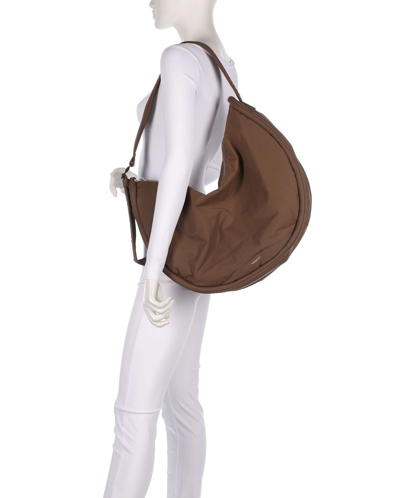 Sandqvist Curve L Hobo bag dark taupe