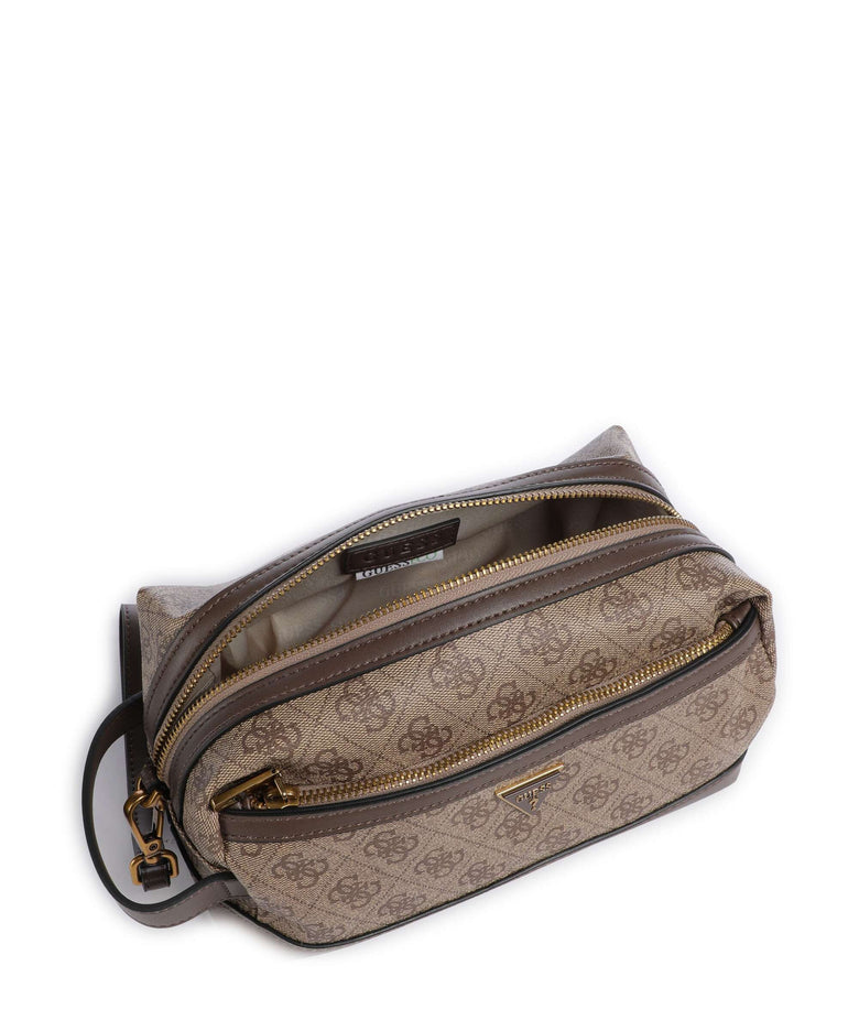 Guess Milano 4G Eco Toiletry bag beige/brown