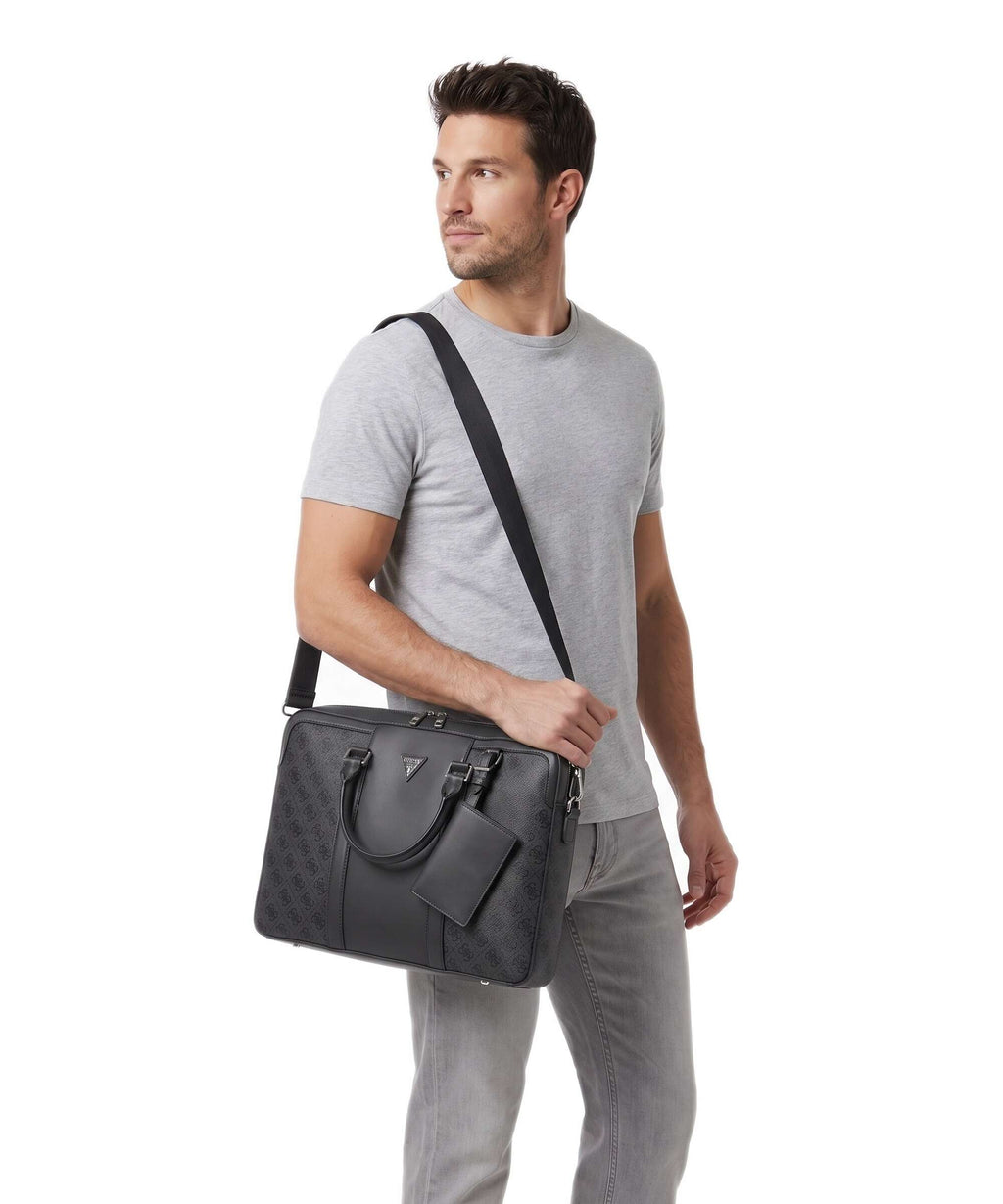 Guess Milano Medium Briefcase black/antracite