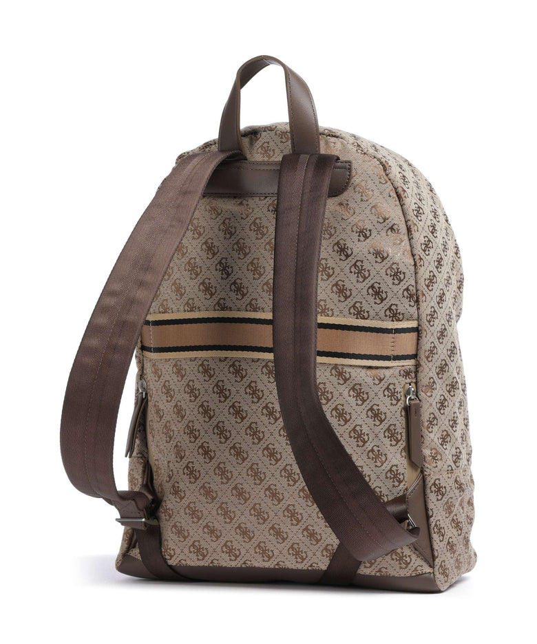 Guess Milano 4G Jacquard Stripe Backpack beige/brown