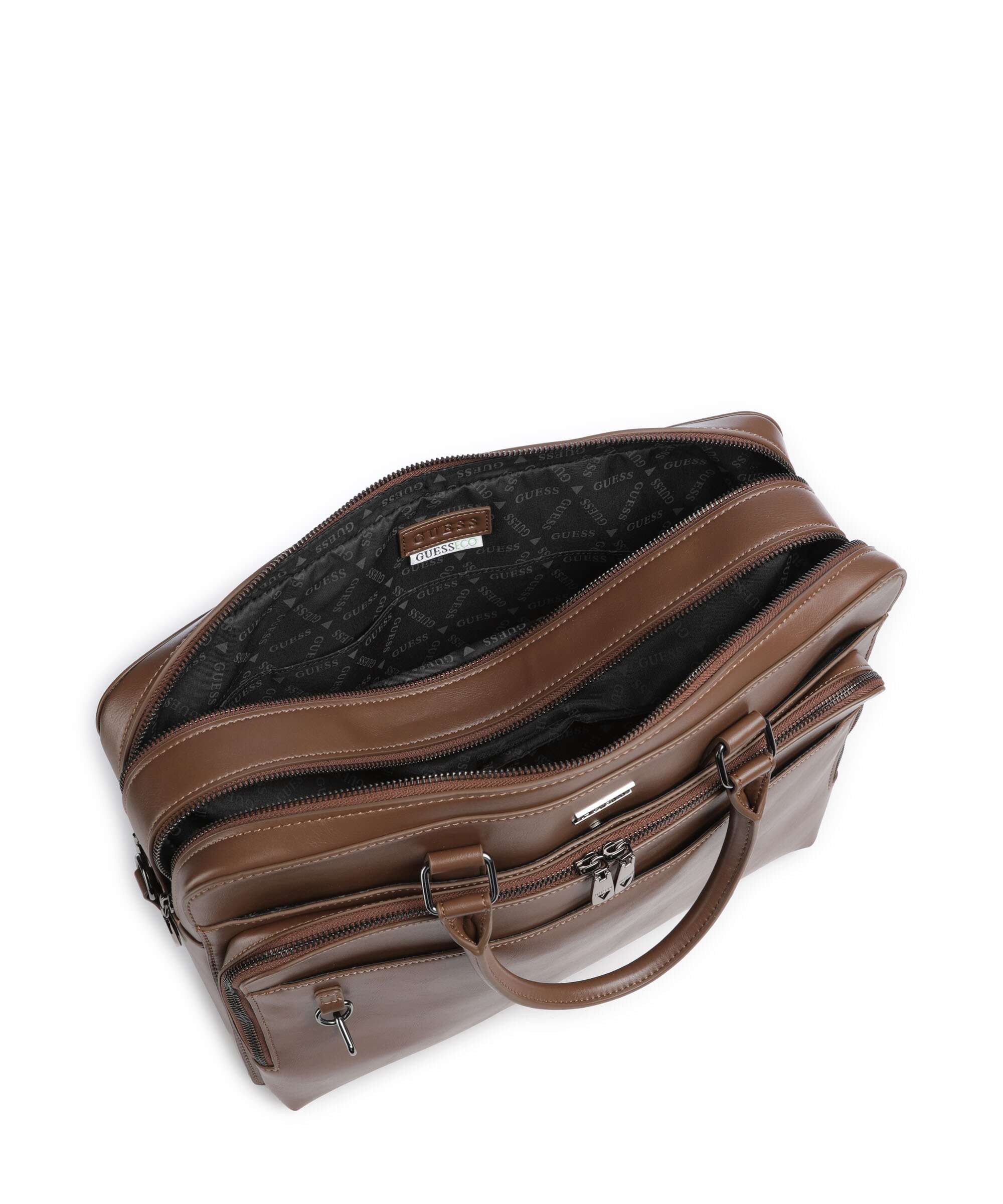 Guess Boston Briefcase dark oak