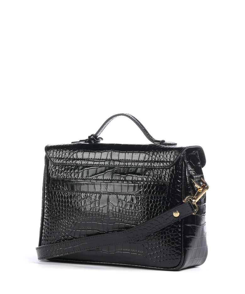 Maison Mollerus Croco Marly Crossbody bag classic schwarz