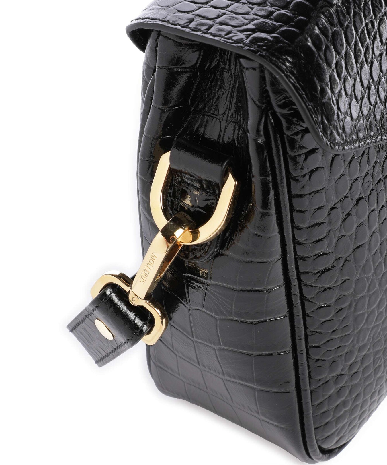 Maison Mollerus Croco Marly Handbag classic schwarz