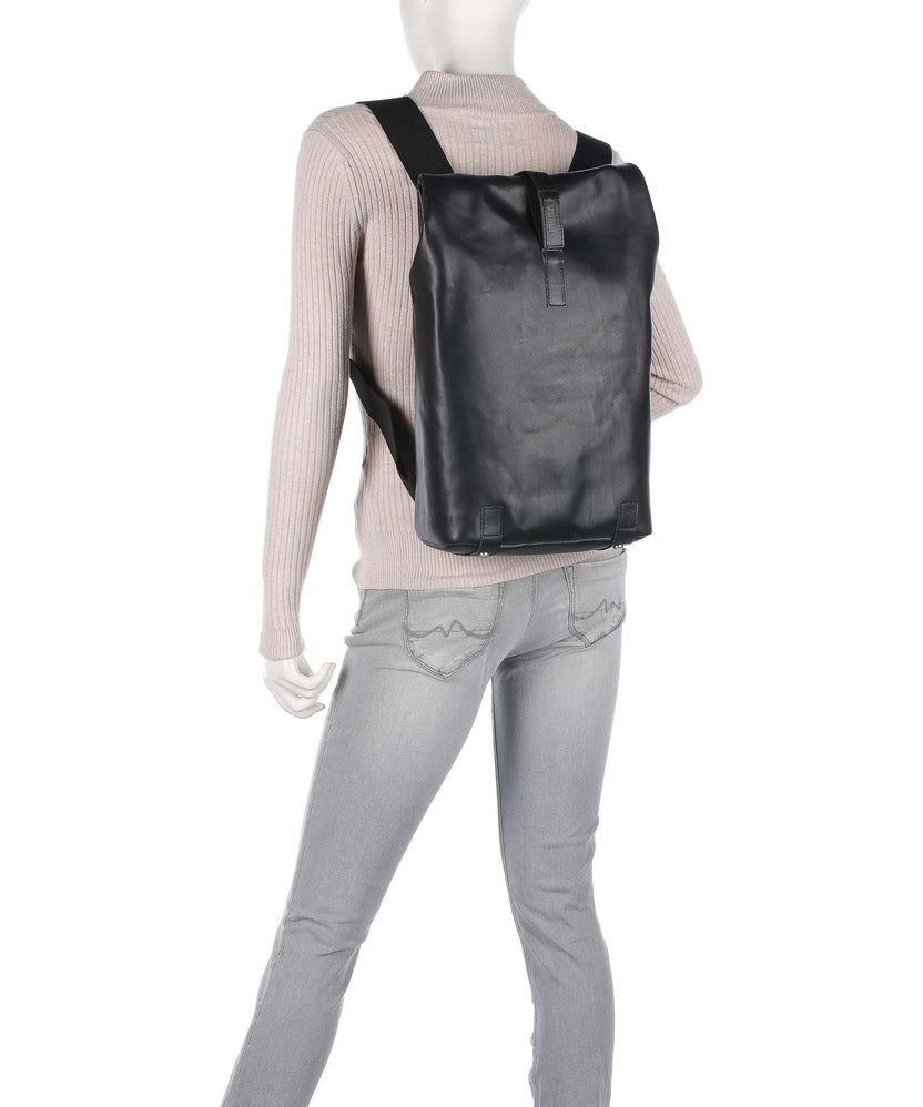 Brooks England Pickwick Leather Small Rolltop backpack black